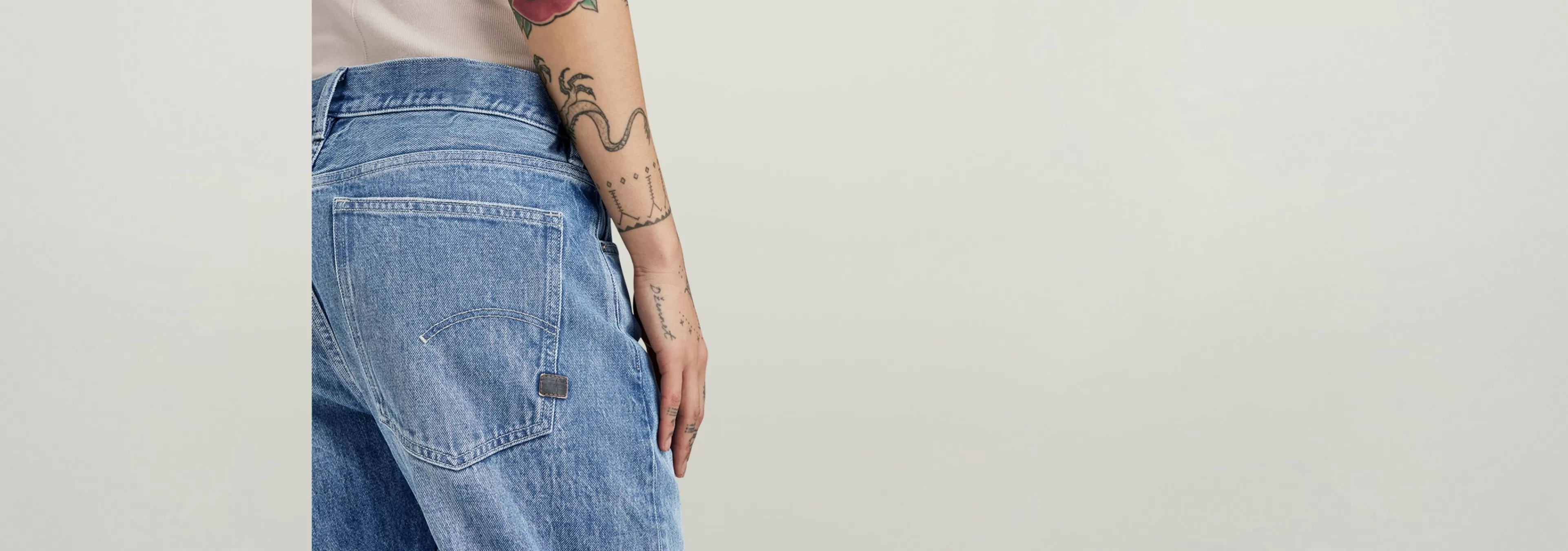 Outlet G-Star Bowey Ankle Boyfriend 3D Jeans sun faded ripped blue donau