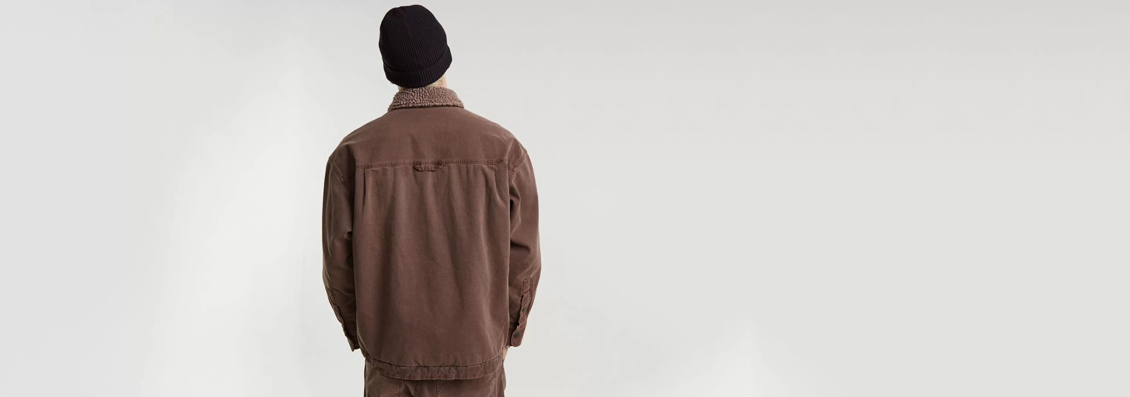 Shop G-Star Boxy Fit Sherpa Jack faded brown stone gd