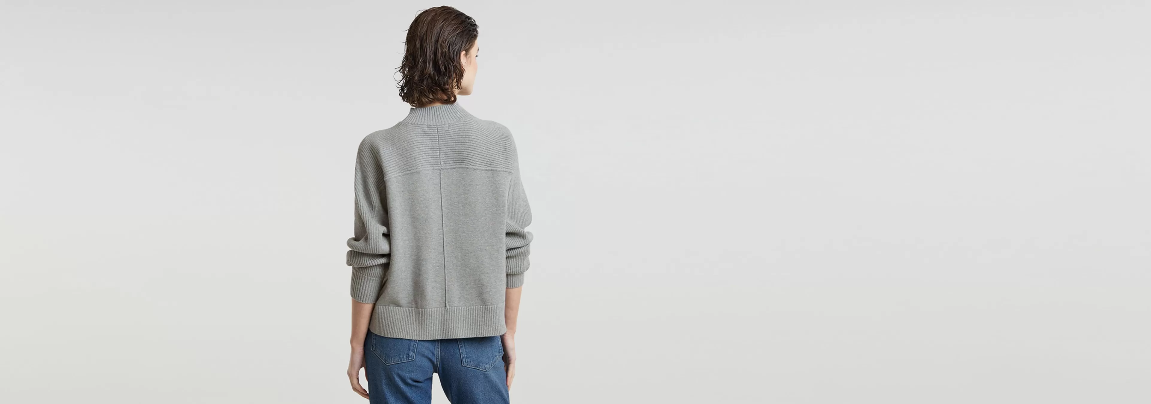 Outlet G-Star Boxy Mock Jumper grey alloy htr