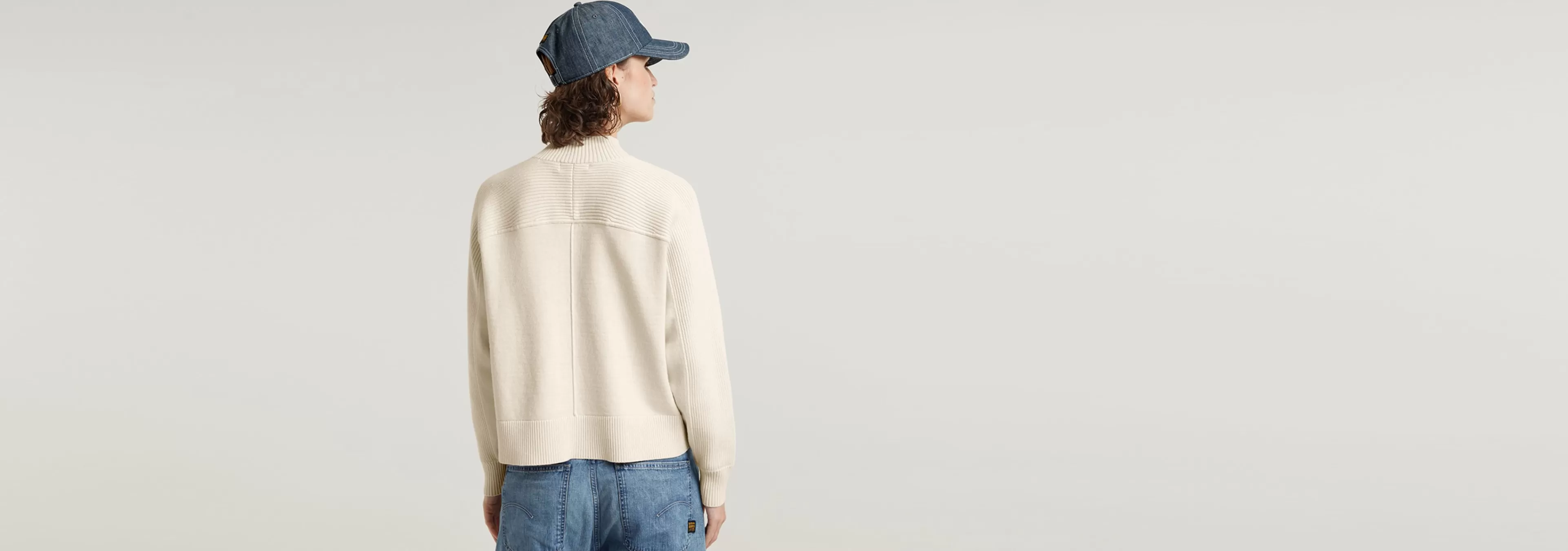 Fashion G-Star Boxy Mock Jumper chalk htr
