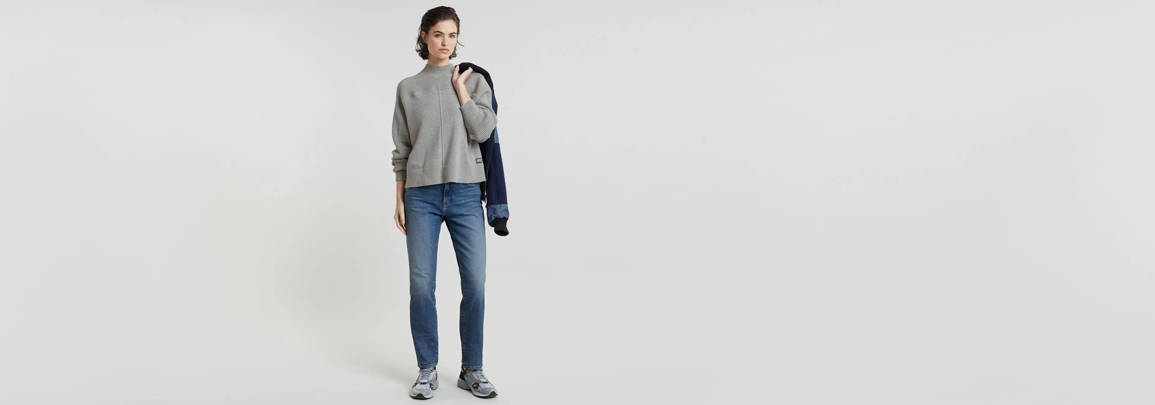 Outlet G-Star Boxy Mock Jumper grey alloy htr