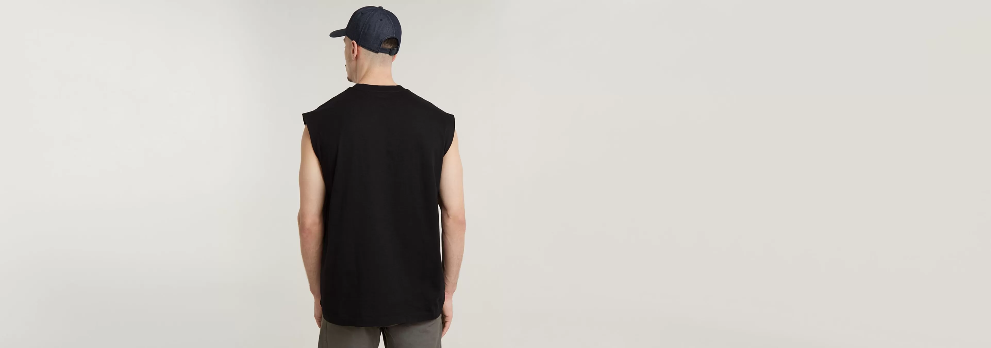 New G-Star Boxy Sleeveless T-Shirt dark black