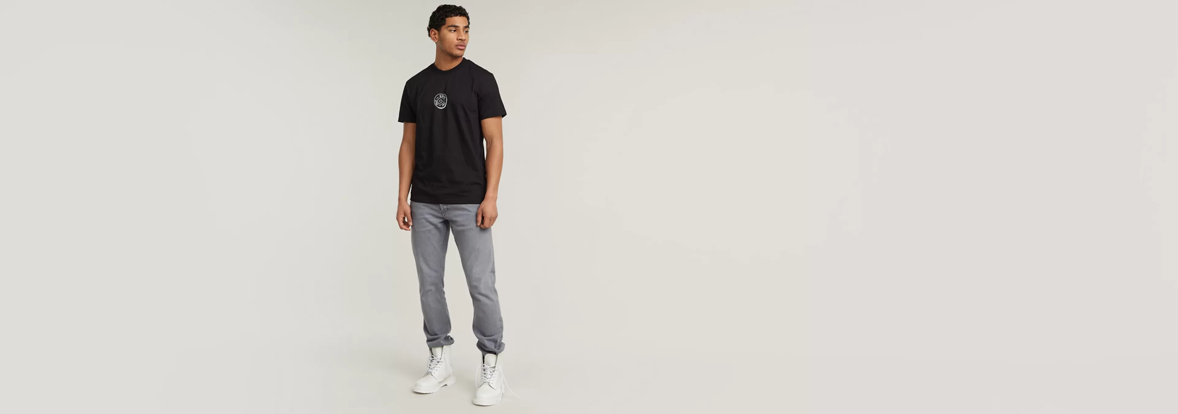 Clearance G-Star Button Illustration T-Shirt dark black