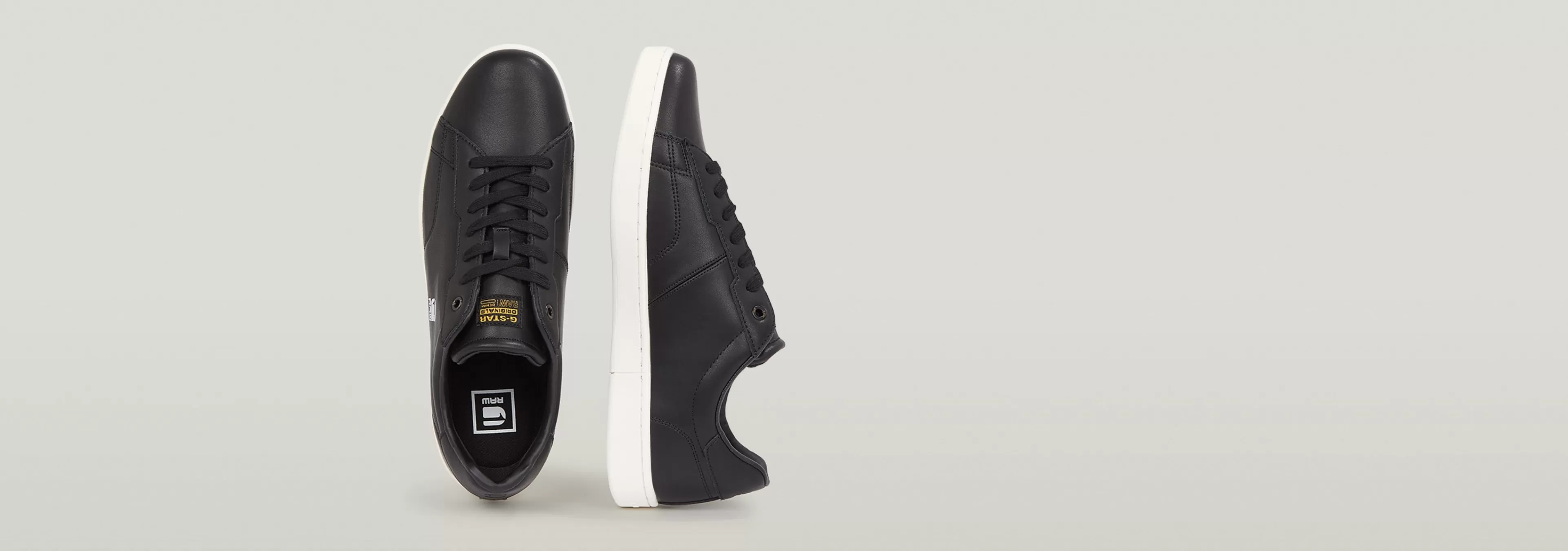 Sale G-Star Cadet Lederen Sneakers black
