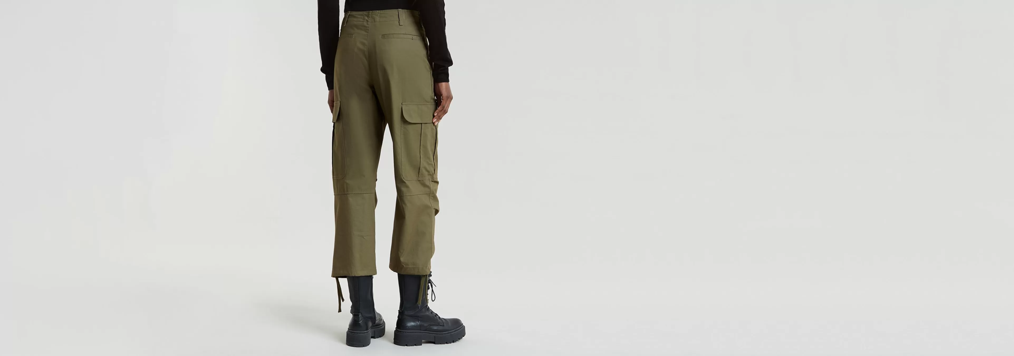 Cheap G-Star Cargo Broek Cropped Drawcord shadow olive