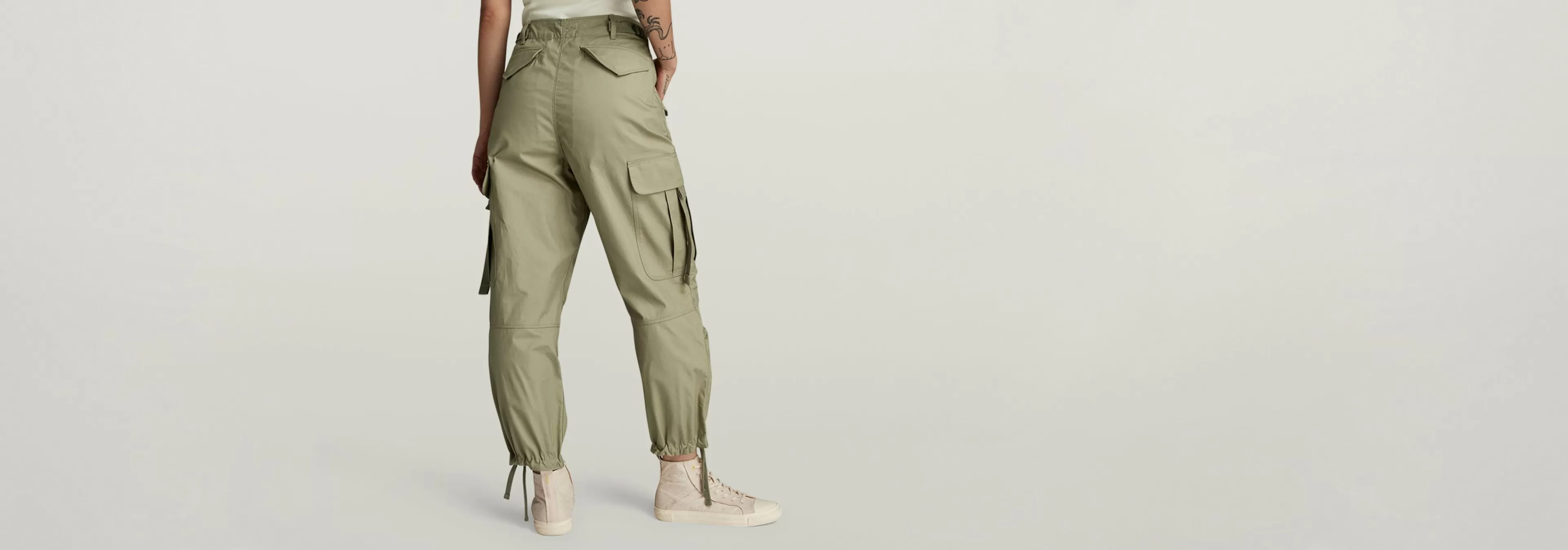 Store G-Star Cargo Broek Cropped Drawcord ensis green