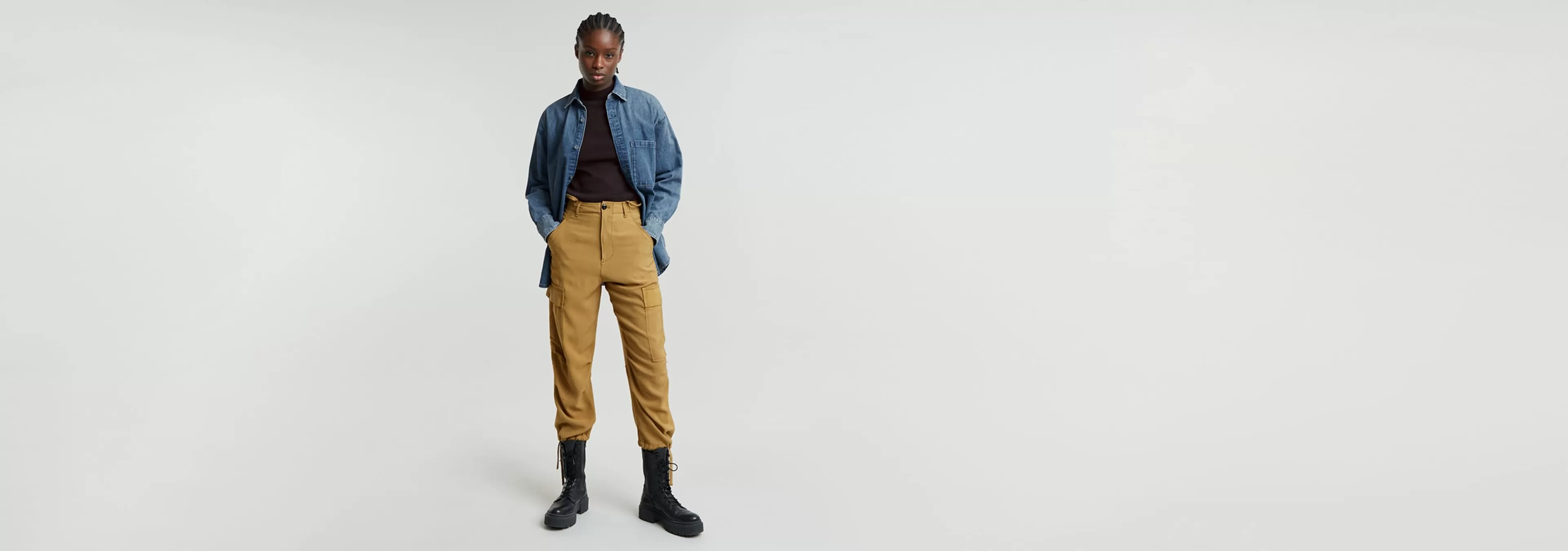 Flash Sale G-Star Cargo Broek Cropped Drawcord Dark Fall