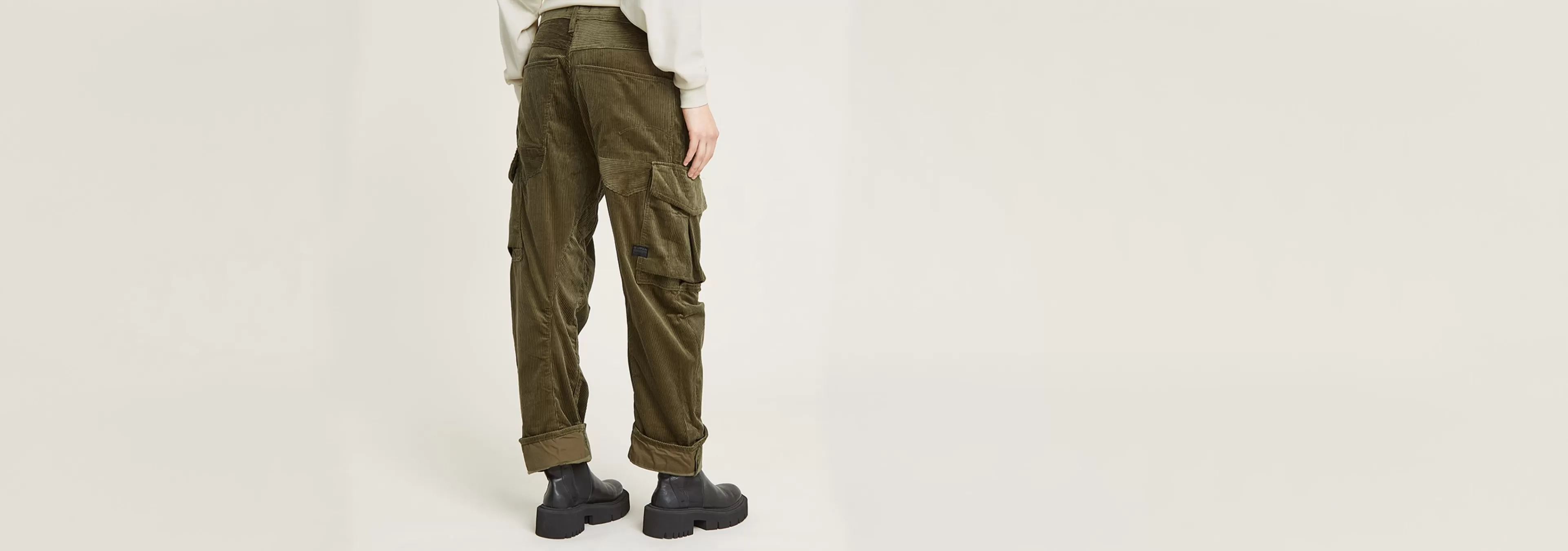 Best G-Star Cargo Cord 3D Boyfriend Broek dark olive