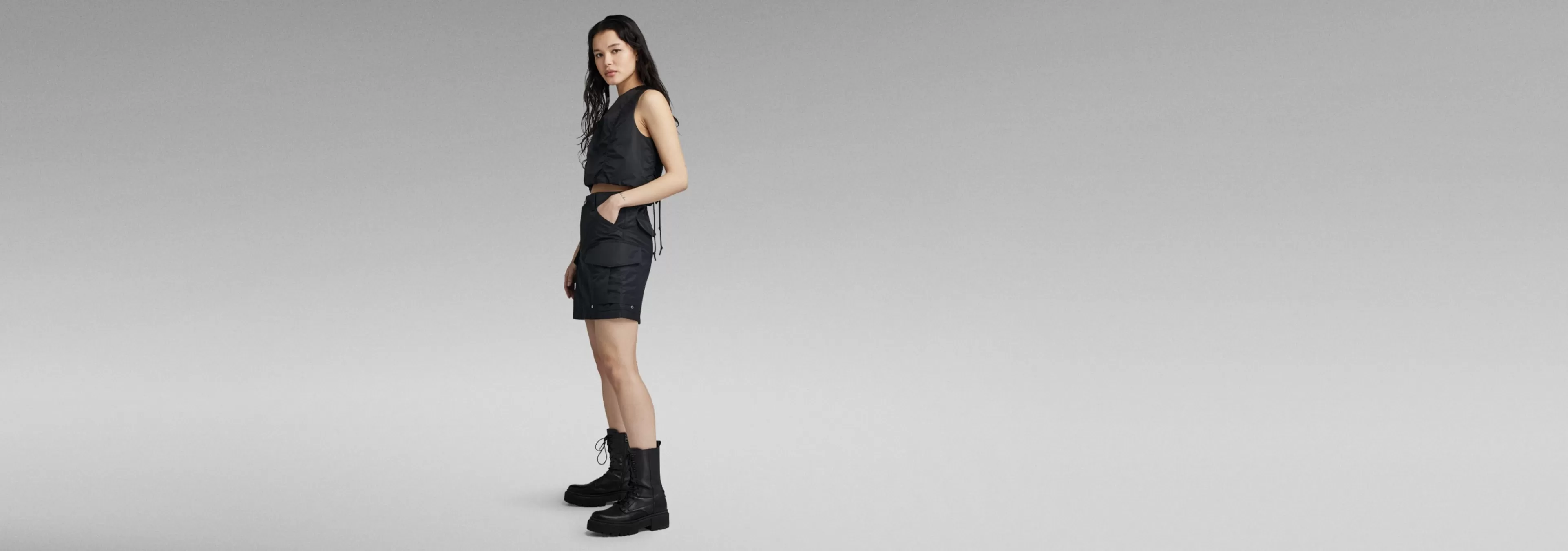 New G-Star Cargo Minirok dark black