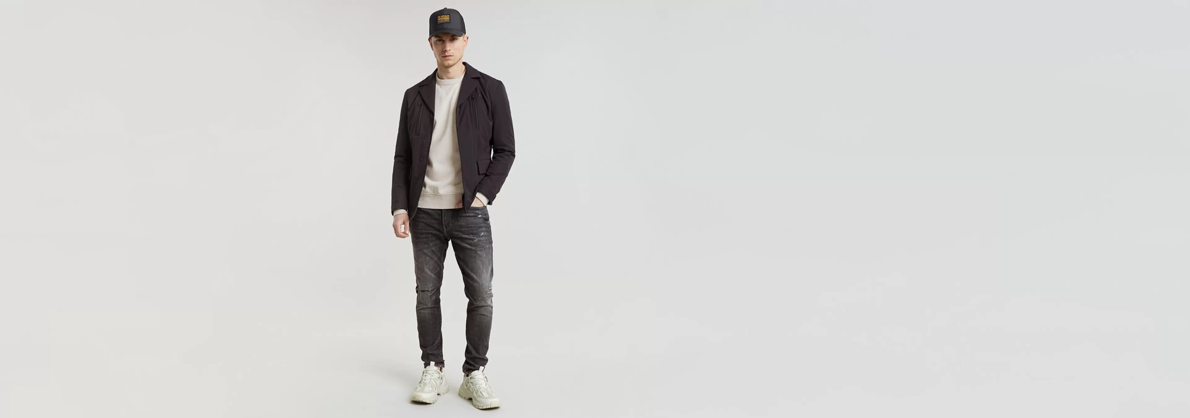 Cheap G-Star Cargo Zip Tech Blazer dark black