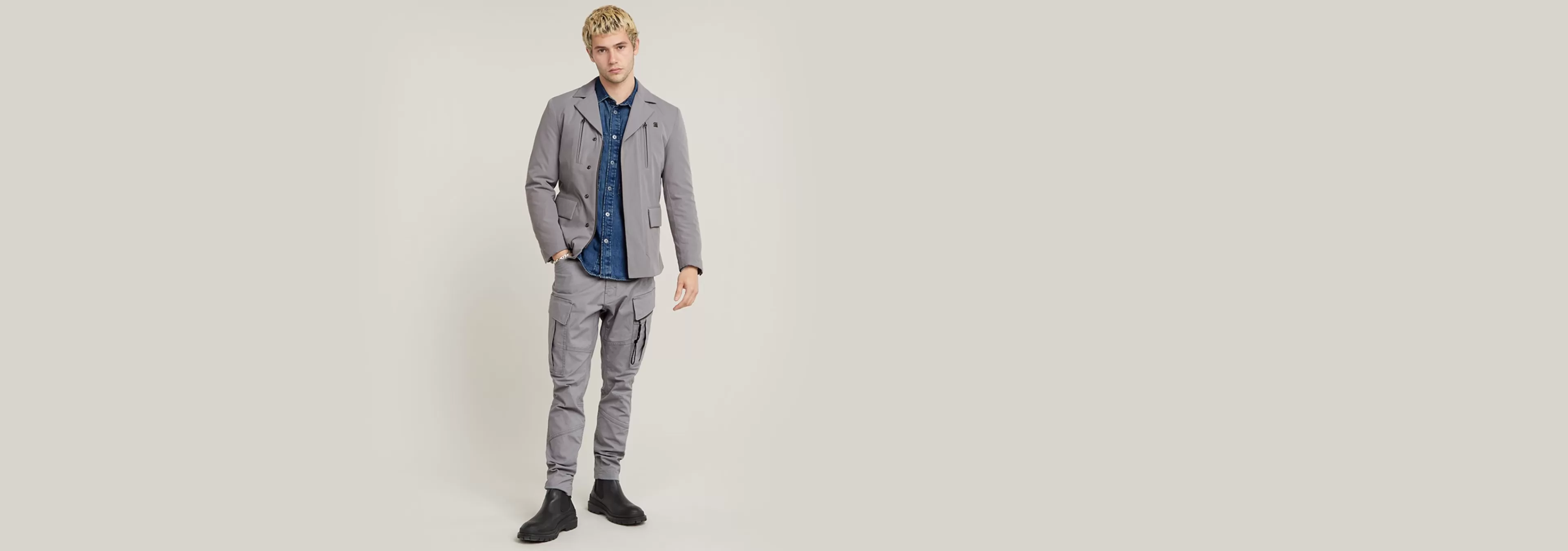 Best Sale G-Star Cargo Zip Tech Blazer sharkskin
