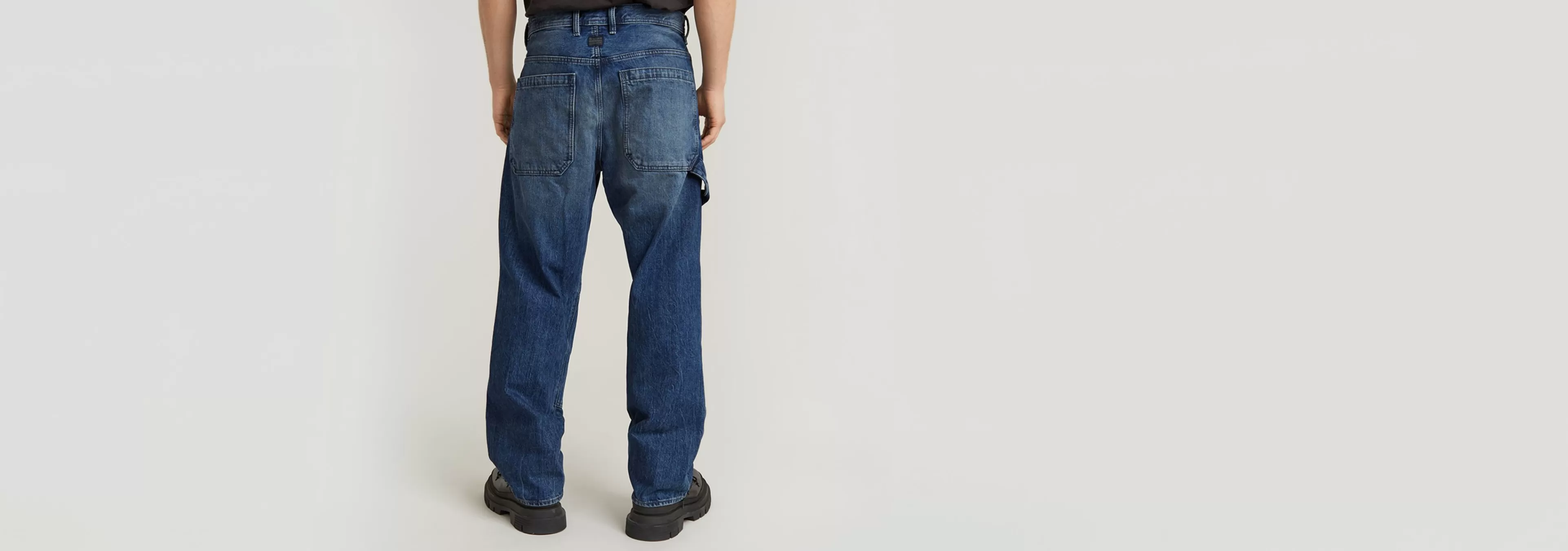 Cheap G-Star Carpenter 3D Loose Jeans worn in mountain dusk