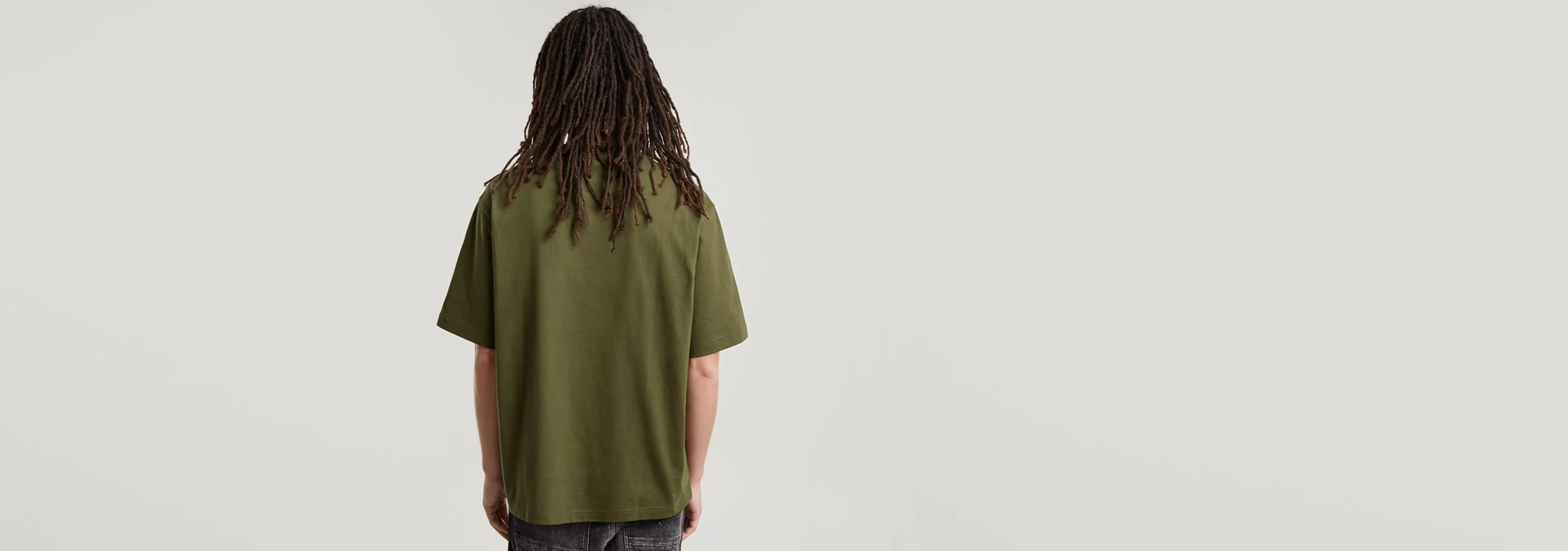 Outlet G-Star Center Chest Boxy T-Shirt shadow olive