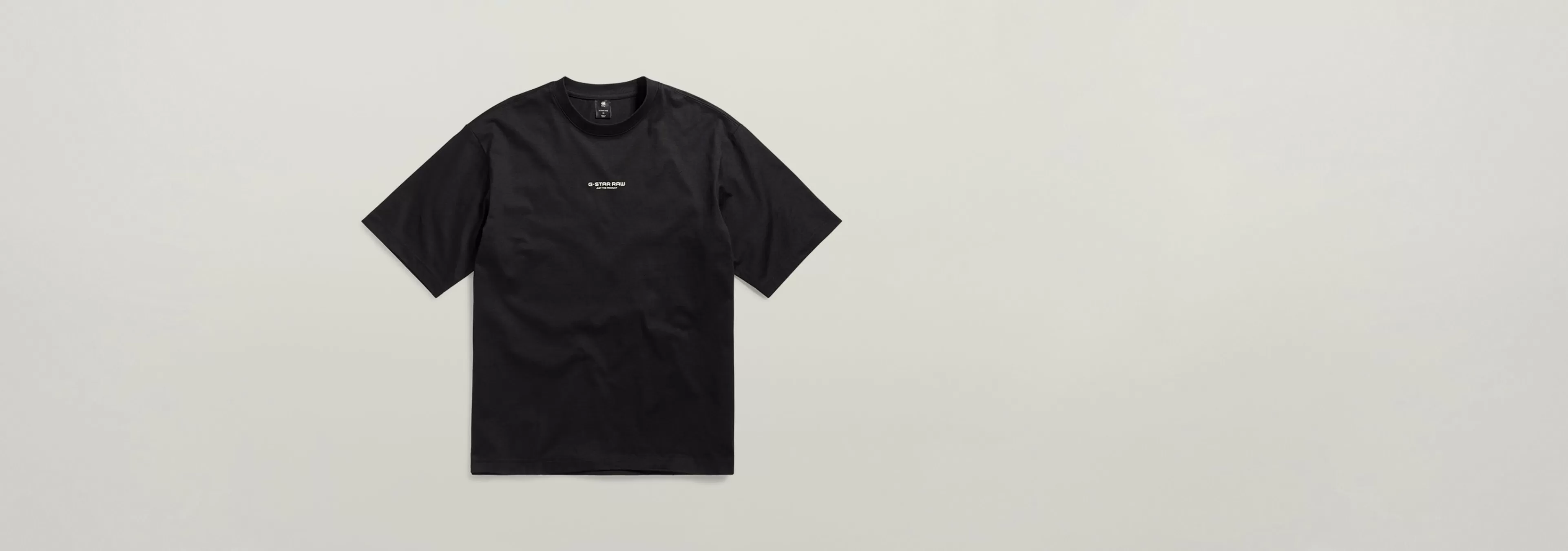 New G-Star Center Chest Boxy T-Shirt dark black