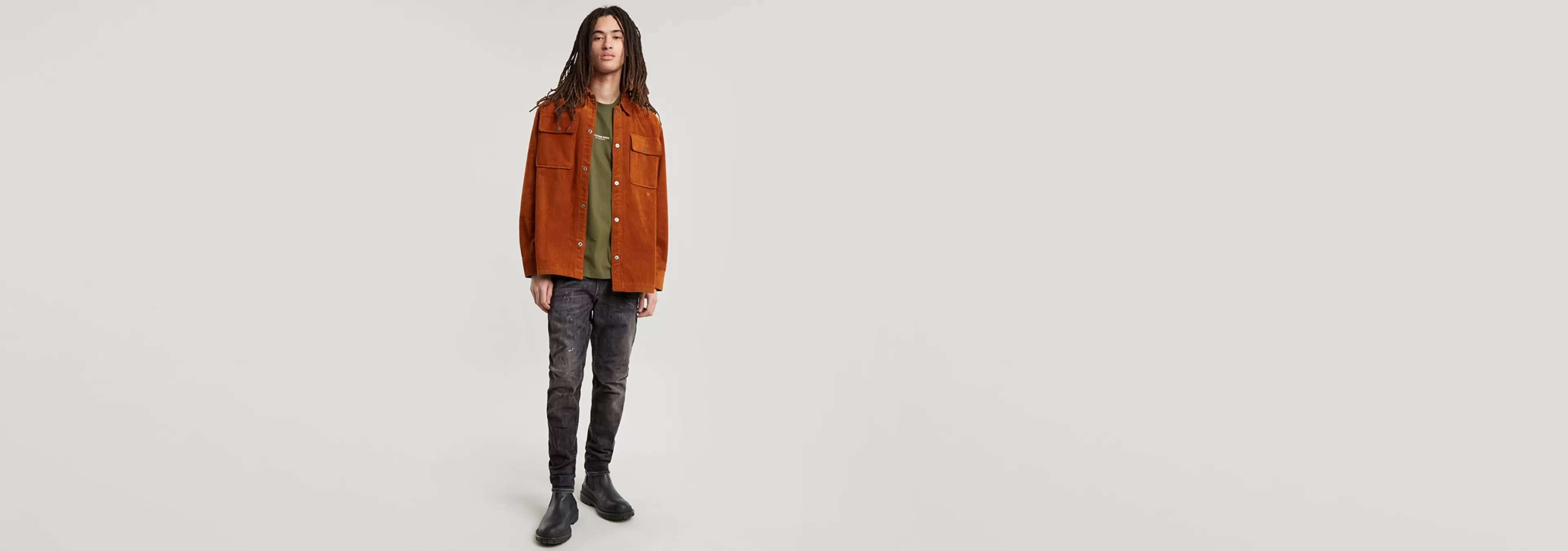 Outlet G-Star Center Chest Boxy T-Shirt shadow olive