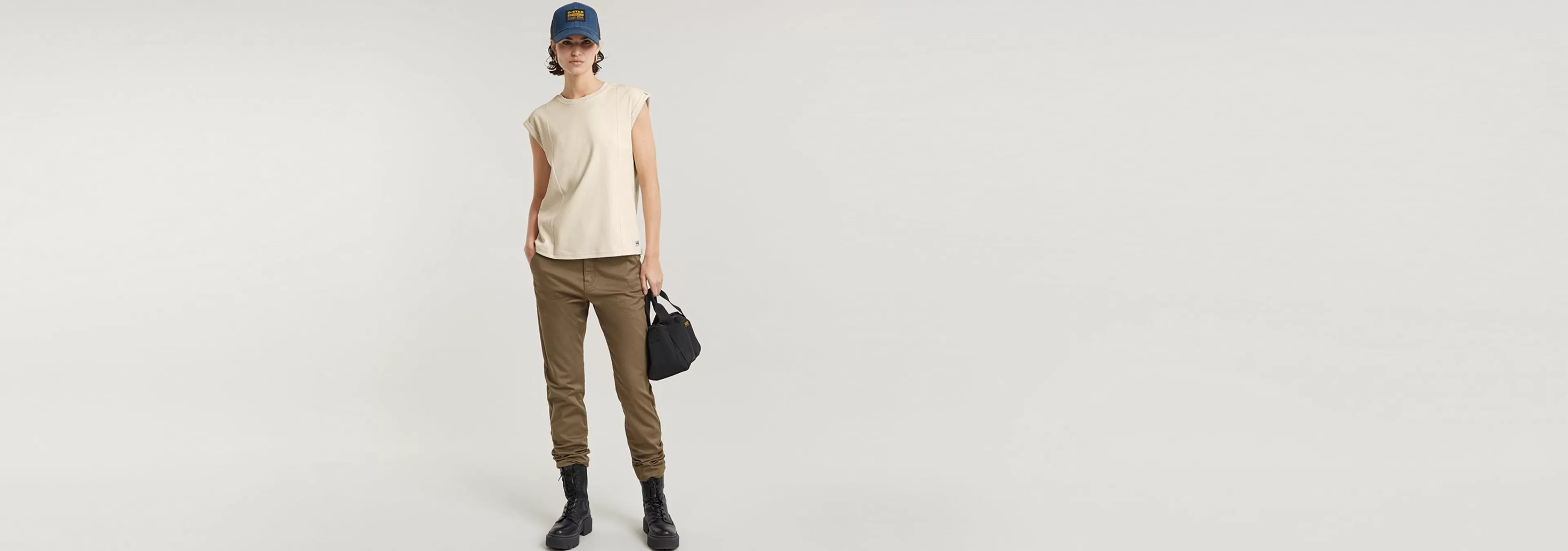 Shop G-Star Constructed Loose Top Chalk