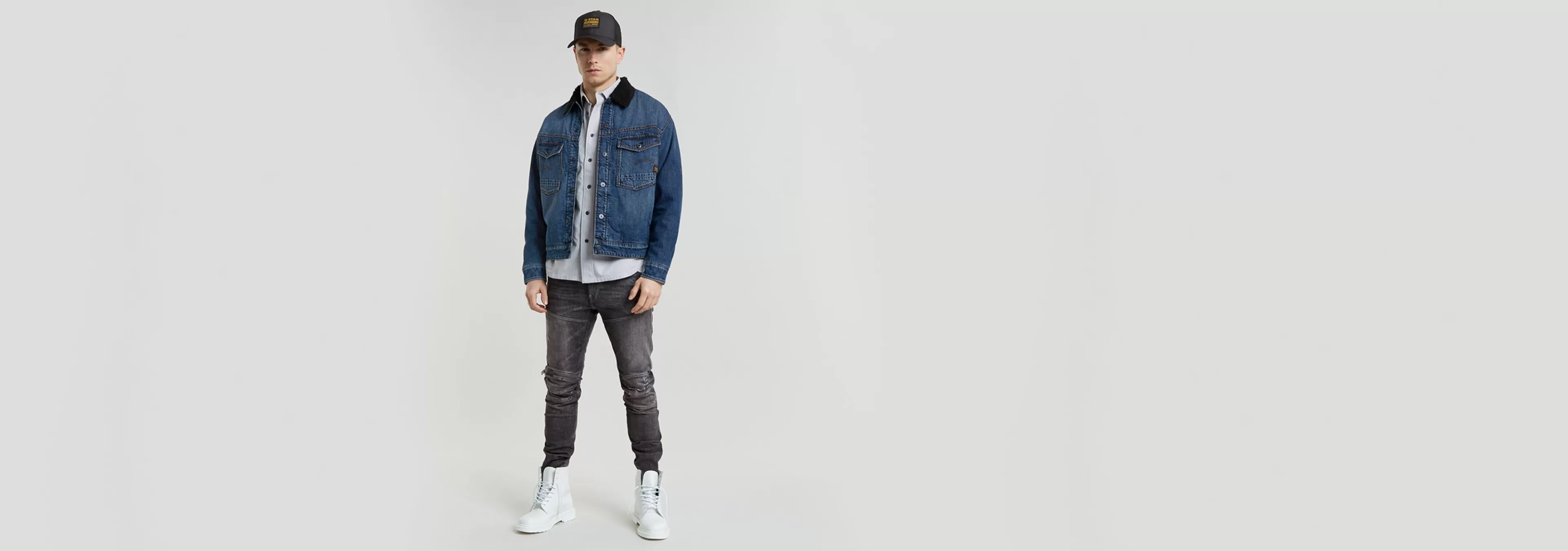 Clearance G-Star CPO Regular Shirt ash blue/milk oxford