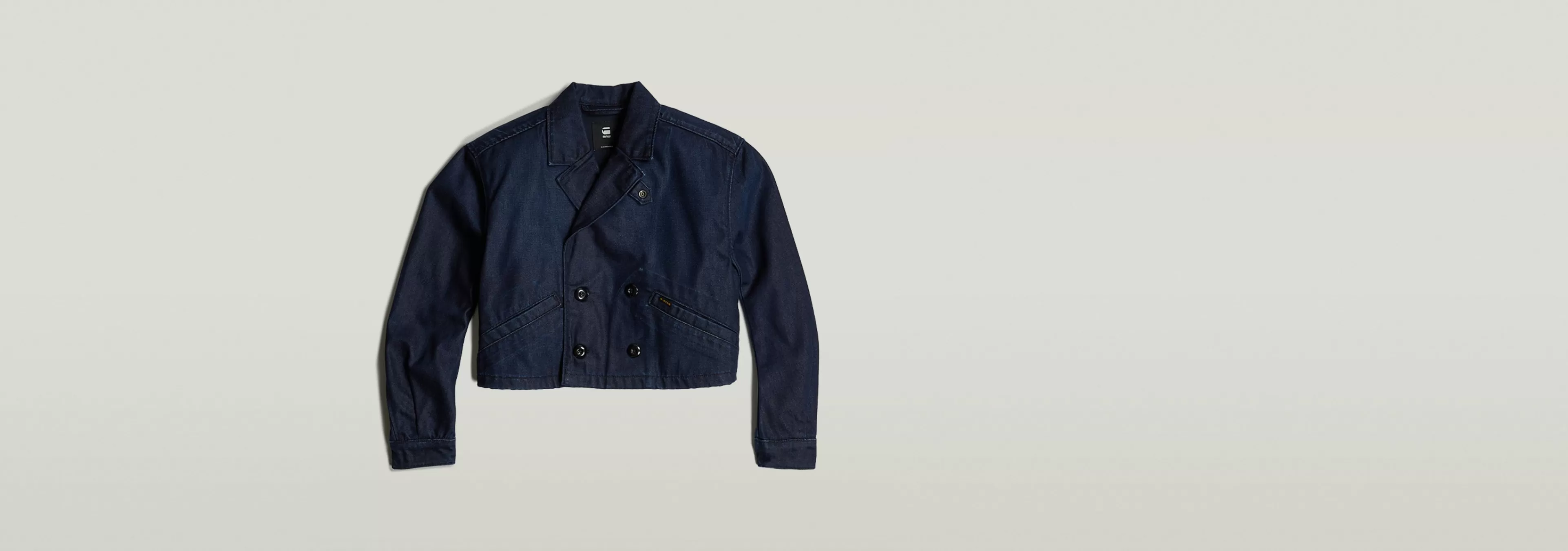 Hot G-Star Cropped Peacoat Jack worn in deep frisian night
