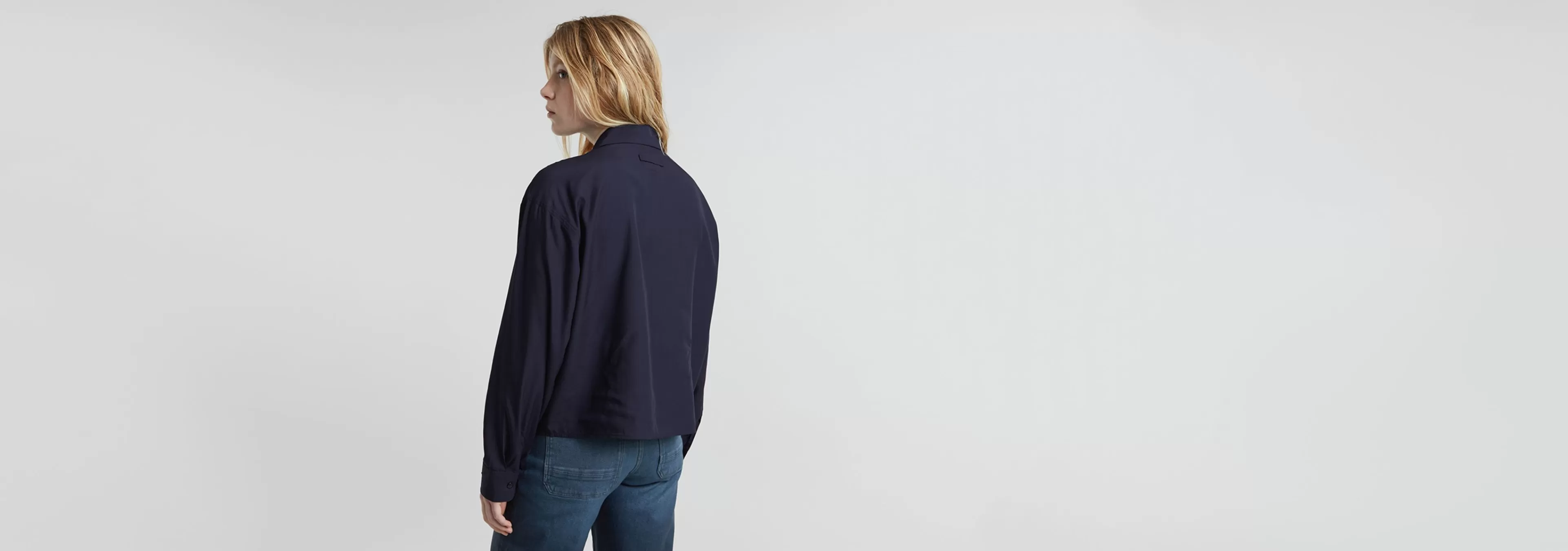 Fashion G-Star Cropped Pocket Blouse osaka blue