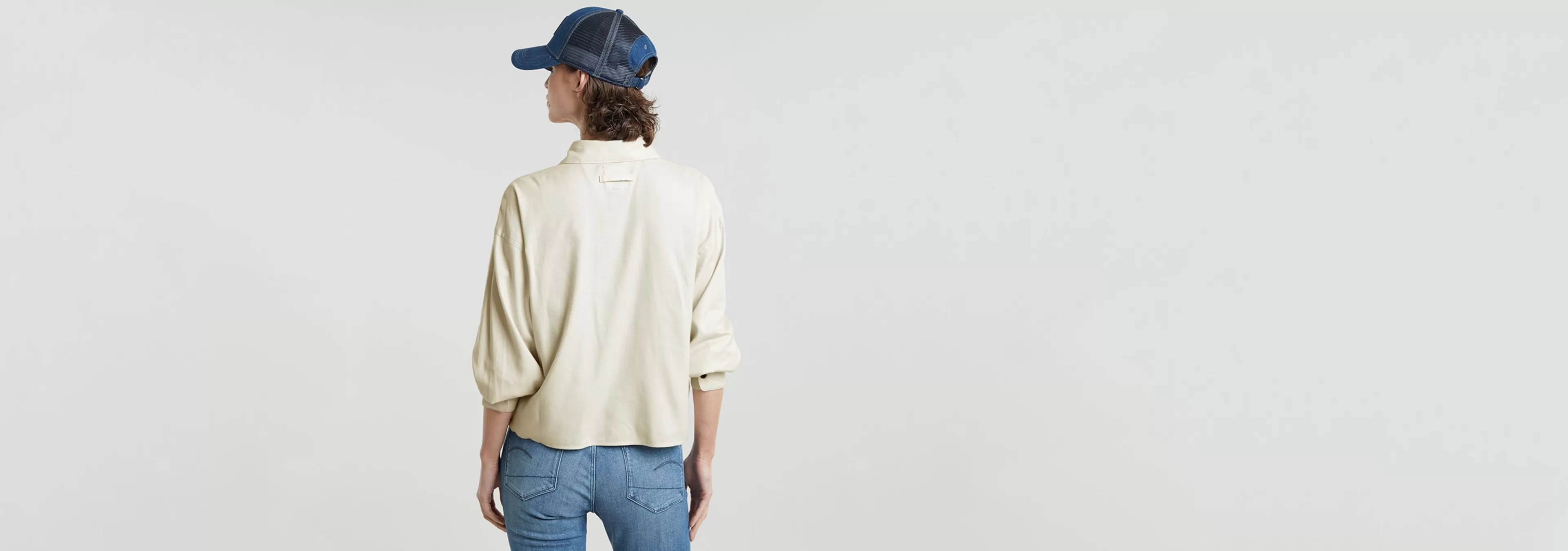 Online G-Star Cropped Pocket Blouse Chalk