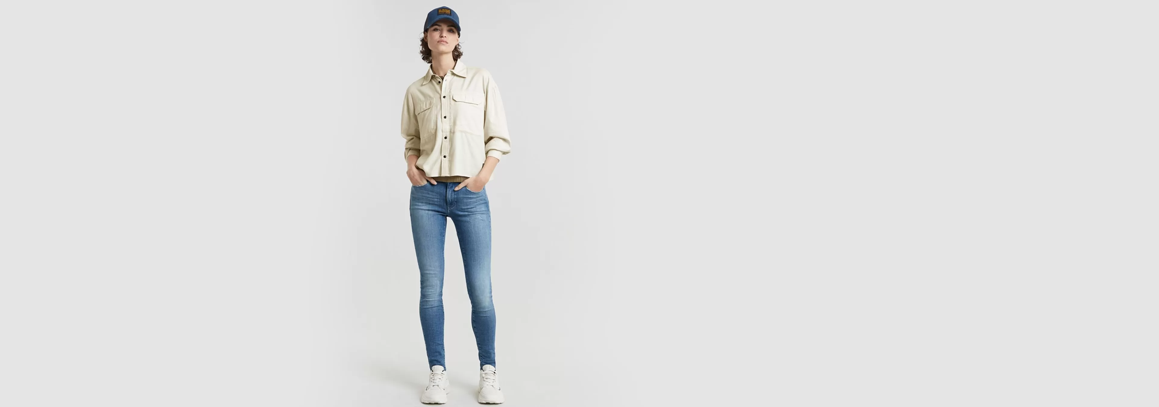 Online G-Star Cropped Pocket Blouse Chalk