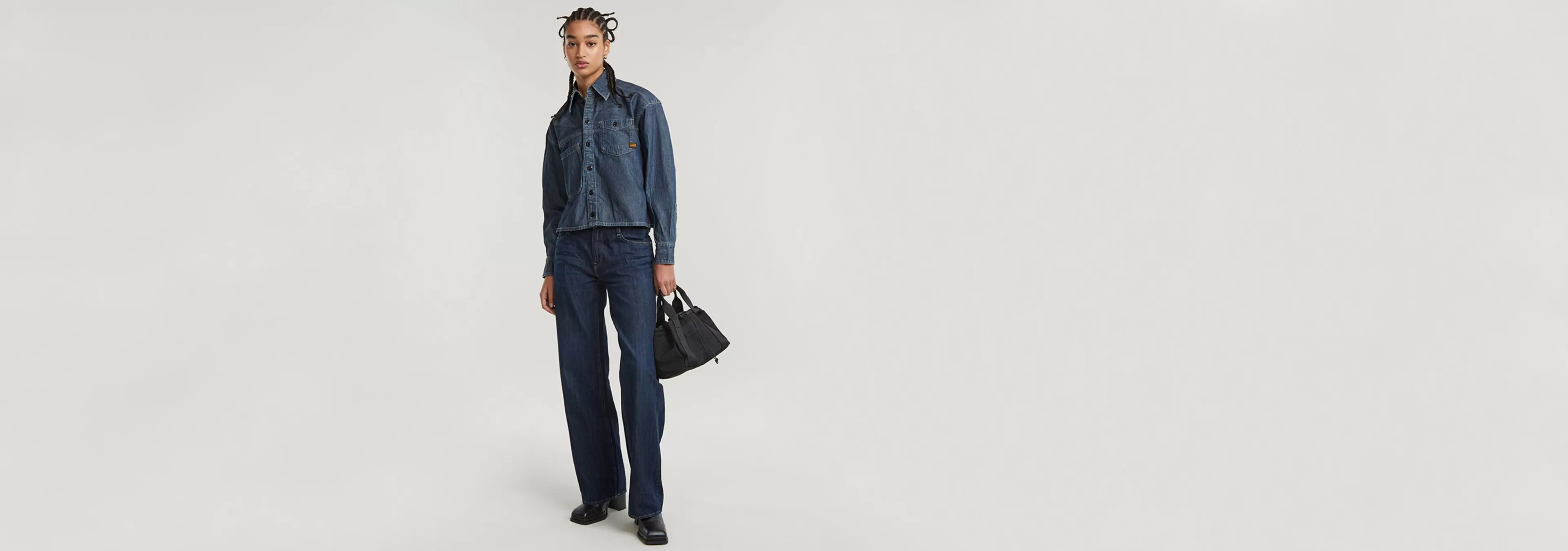Store G-Star Cropped Shirt worn in sea stone
