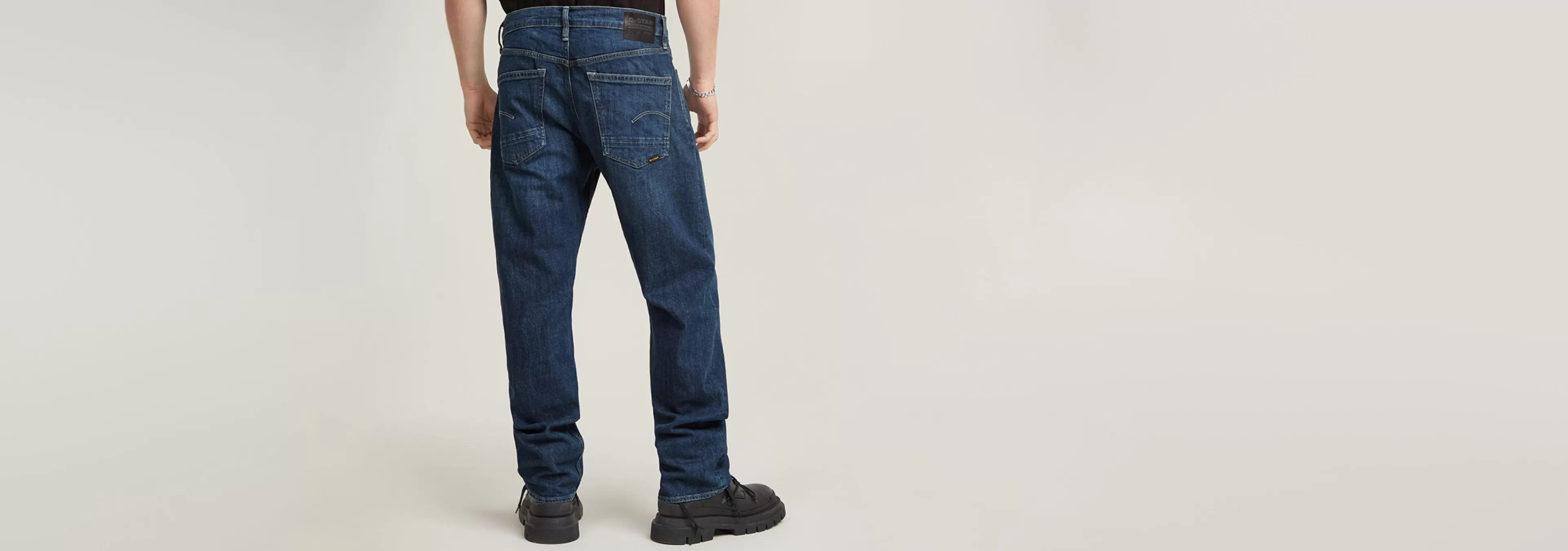 Shop G-Star Dakota Regular Straight Jeans worn in sentry blue