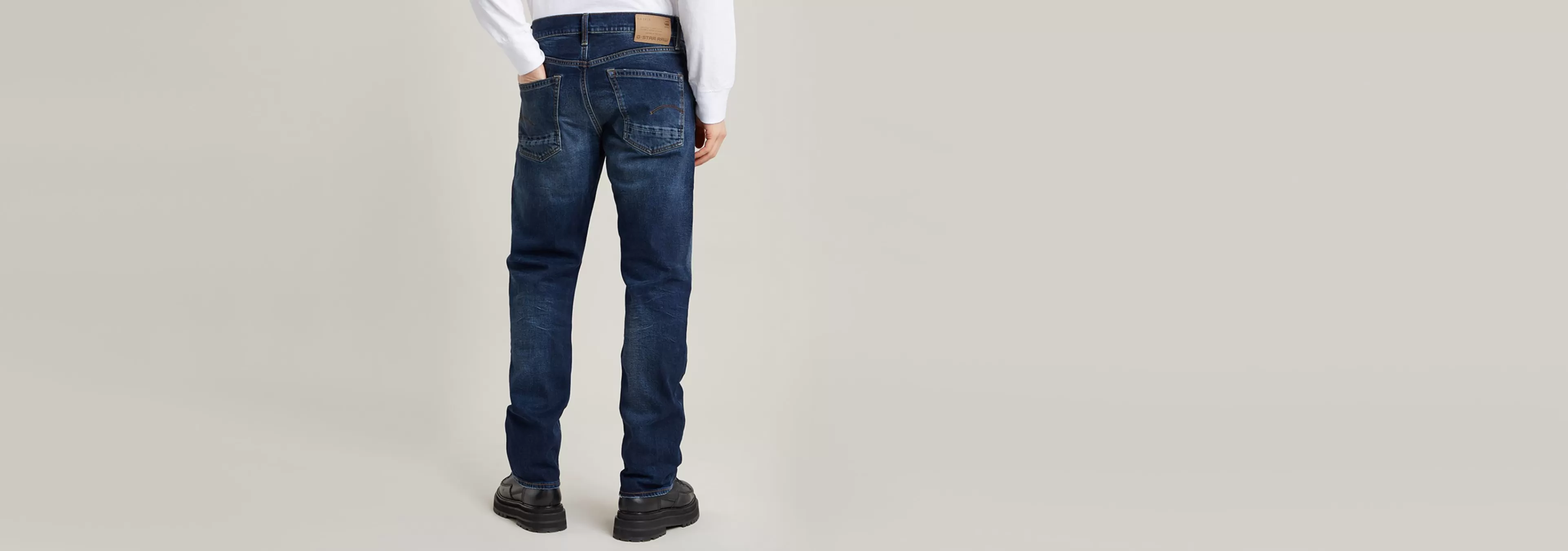 New G-Star Dakota Regular Straight Jeans worn in dusk blue
