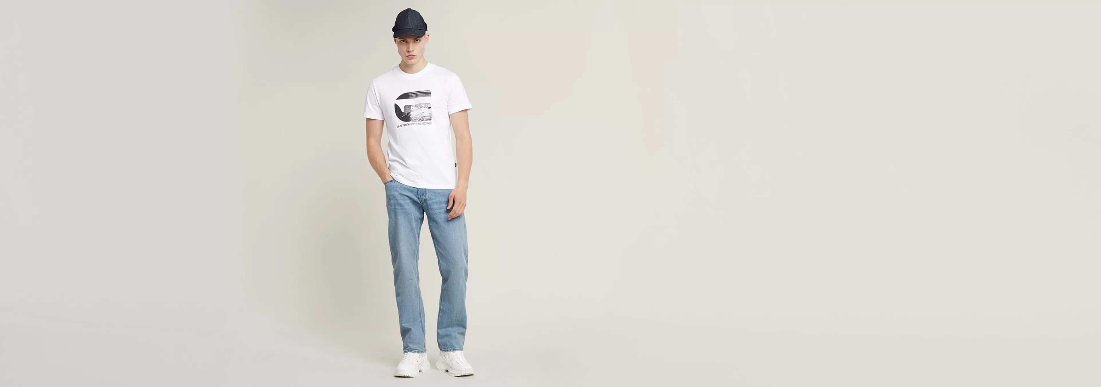 Cheap G-Star Dakota Regular Straight Jeans sun faded cloudburst