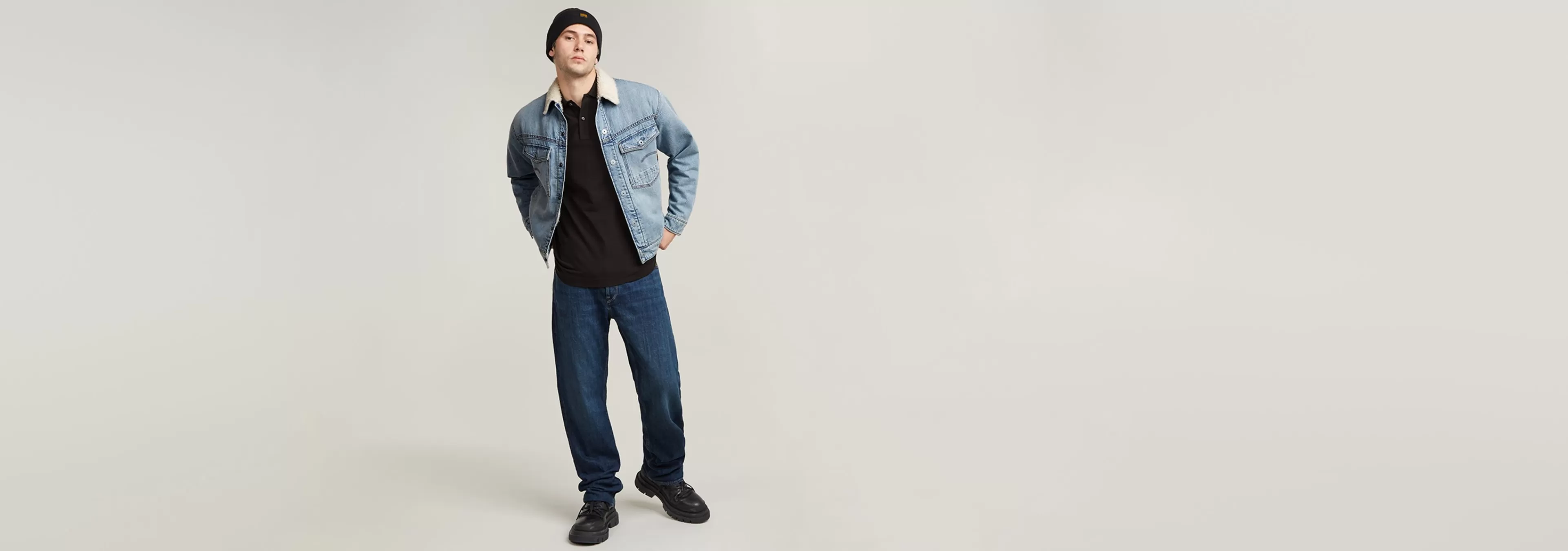 Shop G-Star Dakota Regular Straight Jeans worn in sentry blue