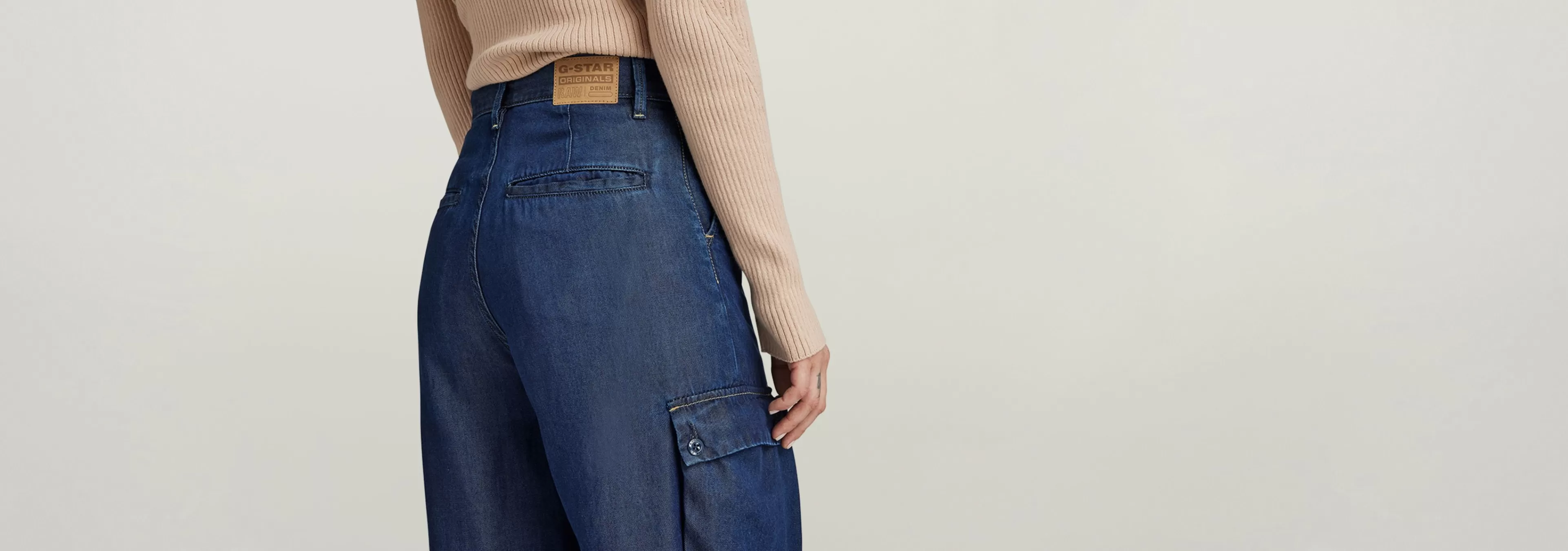 New G-Star Deck 2.0 Chino Cargo Jeans rinsed