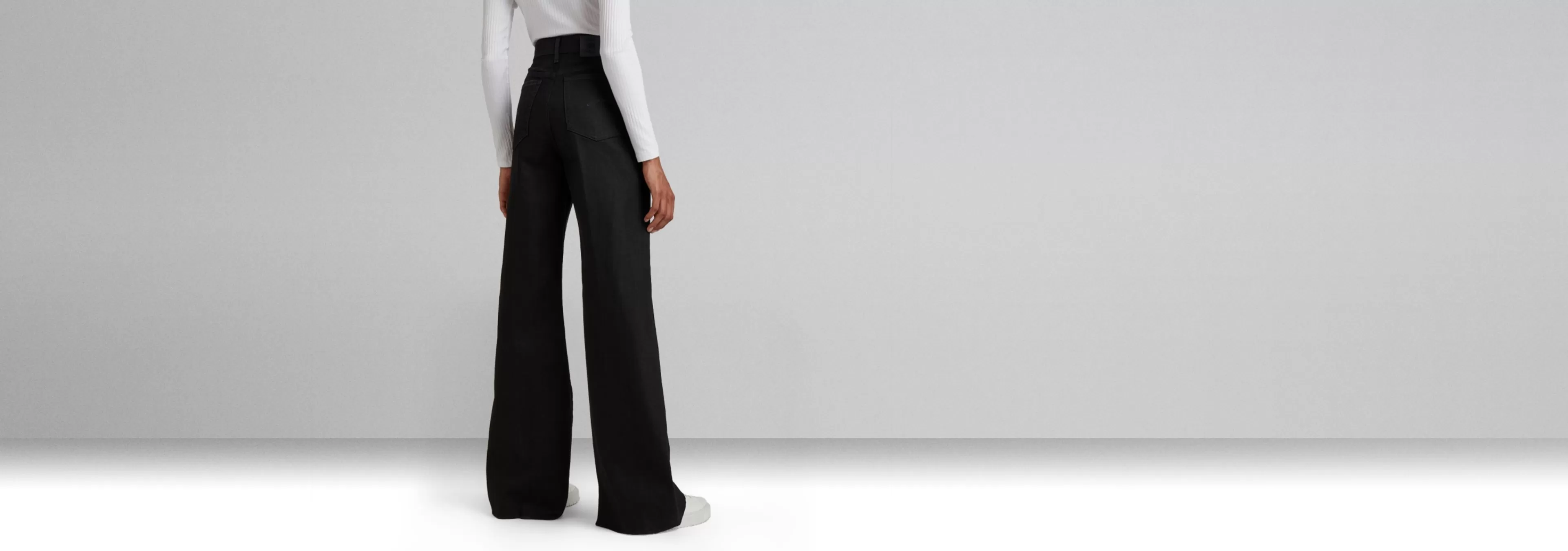 Flash Sale G-Star Deck Ultra High Wide Leg Jeans pitch black