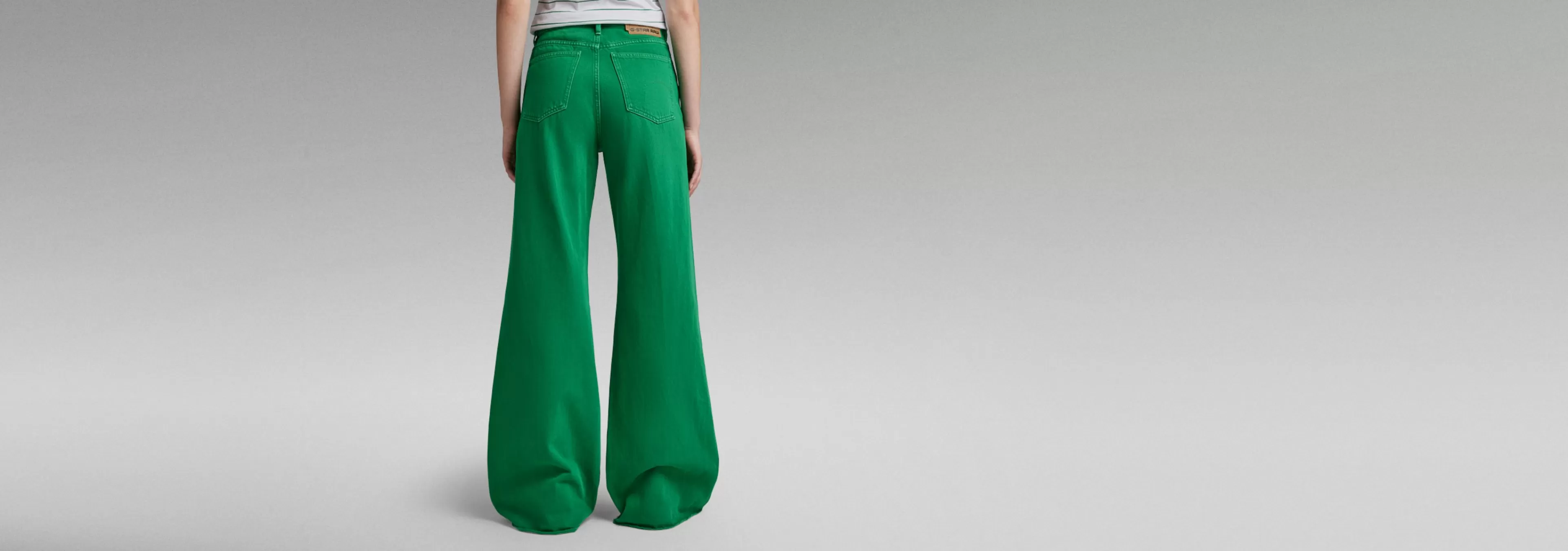 Sale G-Star Deck Ultra High Wide Leg Jeans jolly green gd