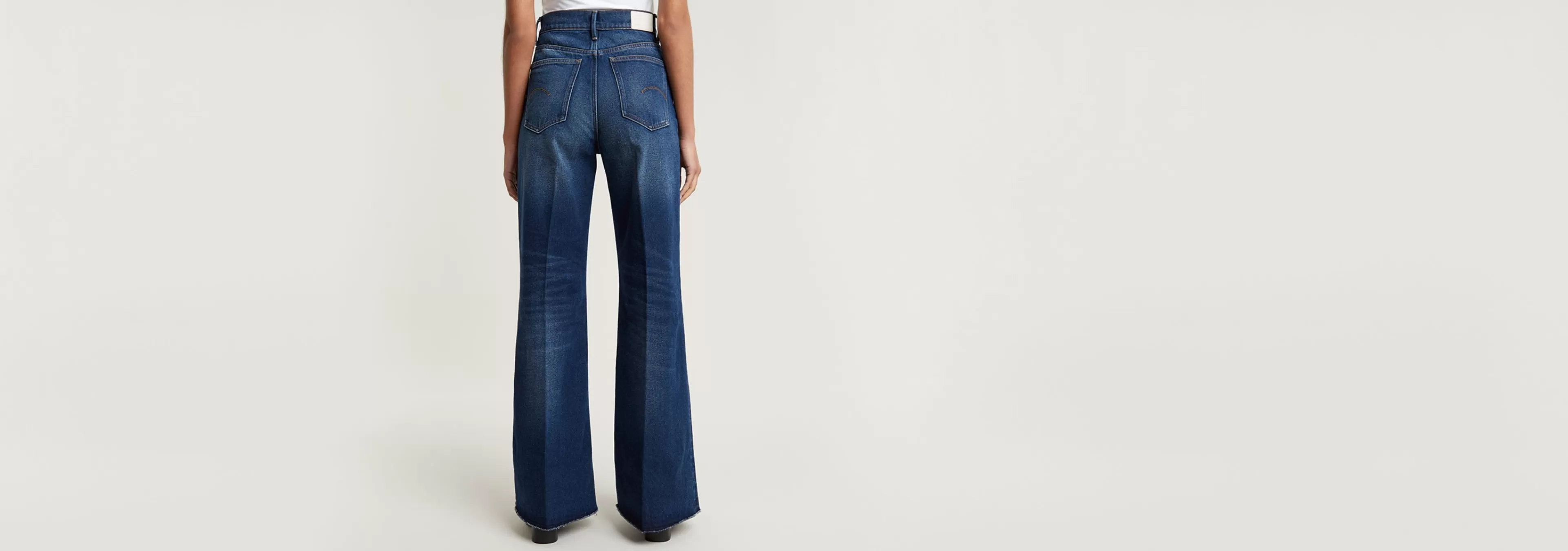 Best Sale G-Star Deck Ultra High Wide Leg Jeans worn in dusk blue