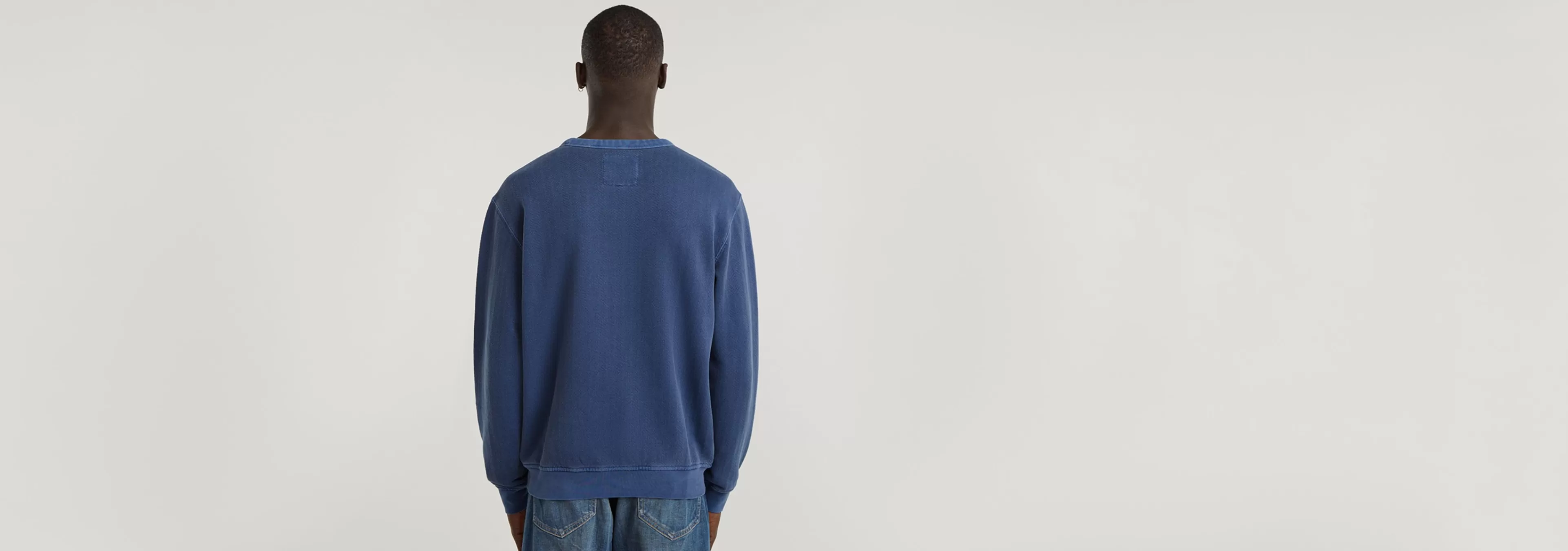 Hot G-Star Destroyed G Logo Washed Sweater imperial blue gd