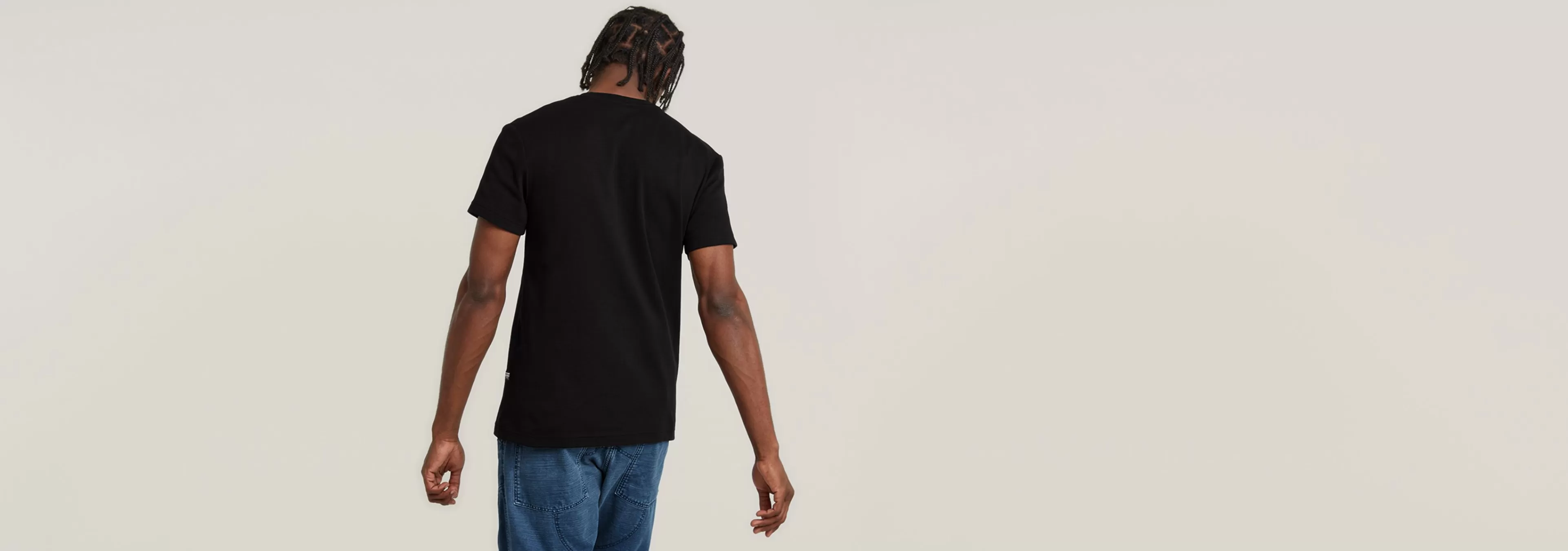Cheap G-Star Destroyed Old Skool Logo T-Shirt dark black