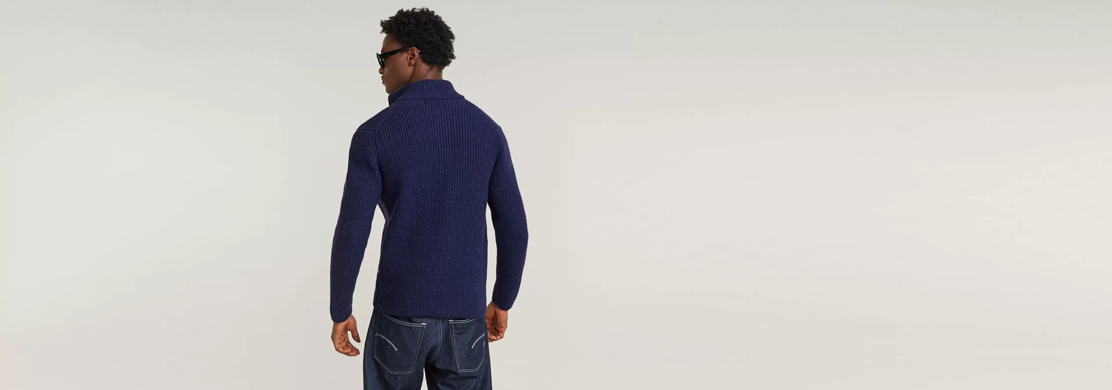 Best G-Star Double Collar Gebreid Sweater Jack imperial blue