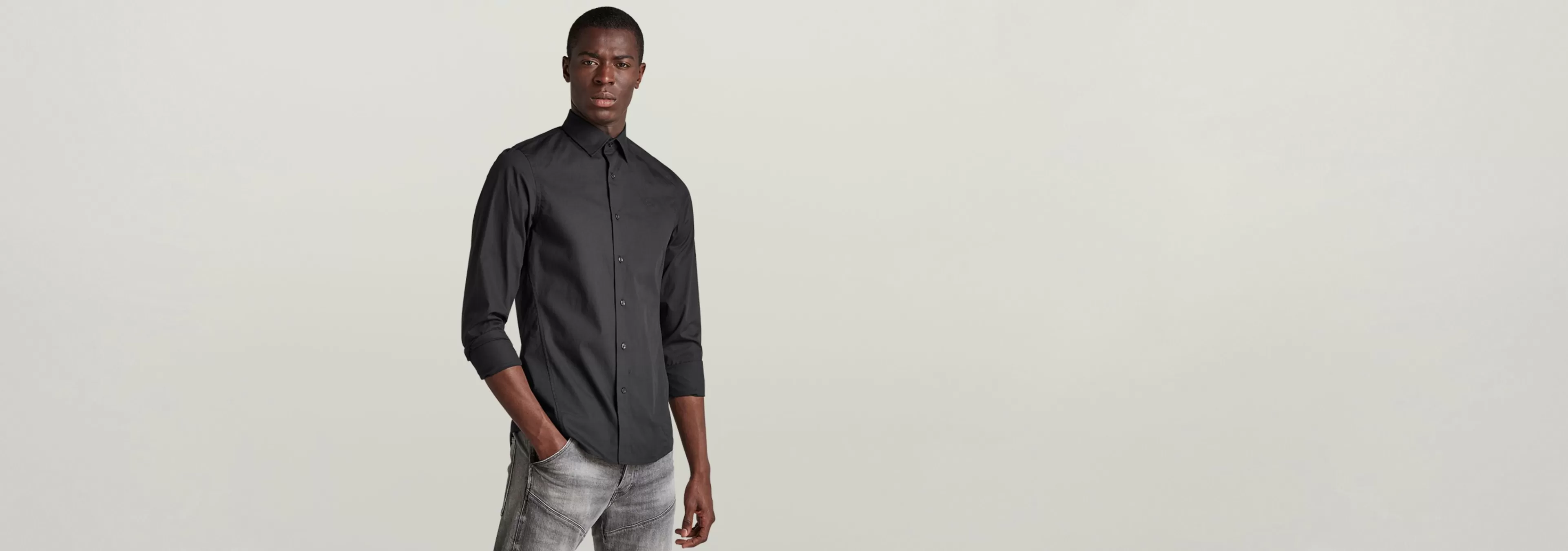 Cheap G-Star Dressed Super Slim Shirt dark black