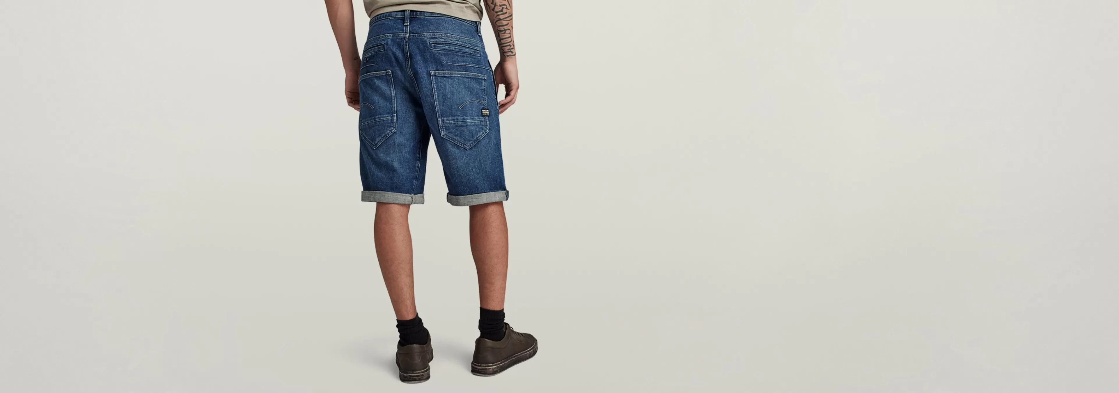 Cheap G-Star D-Staq 3D Short worn in sentry blue
