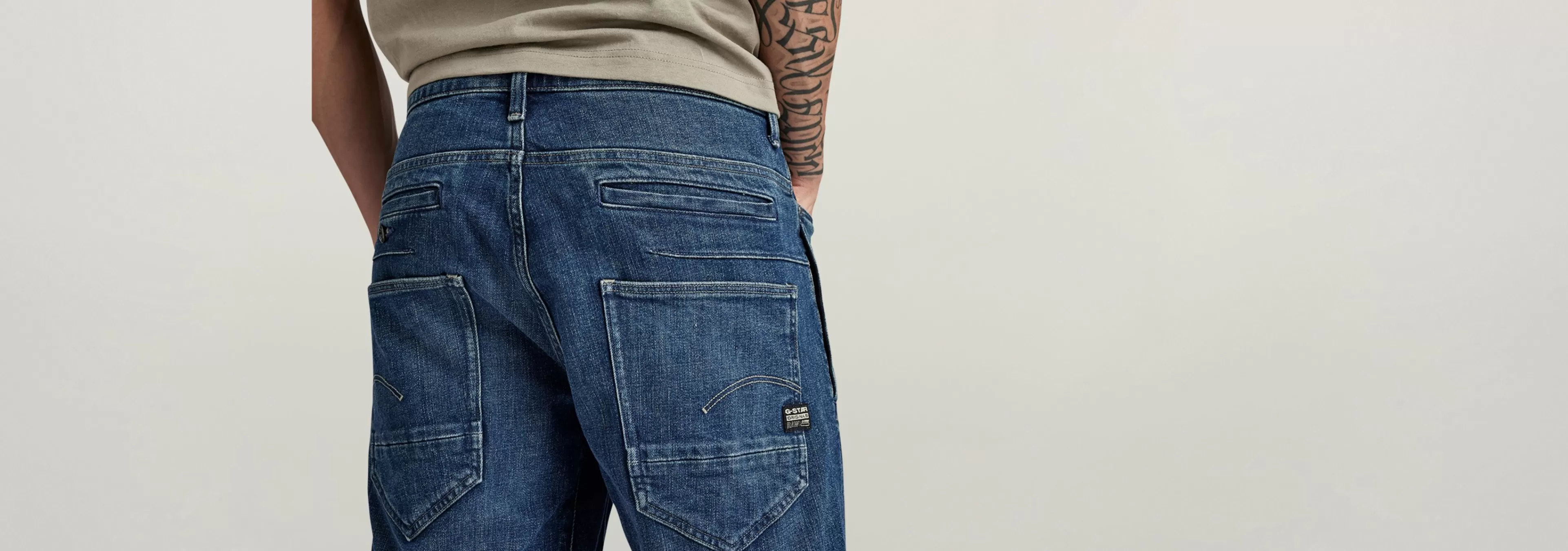 Cheap G-Star D-Staq 3D Short worn in sentry blue
