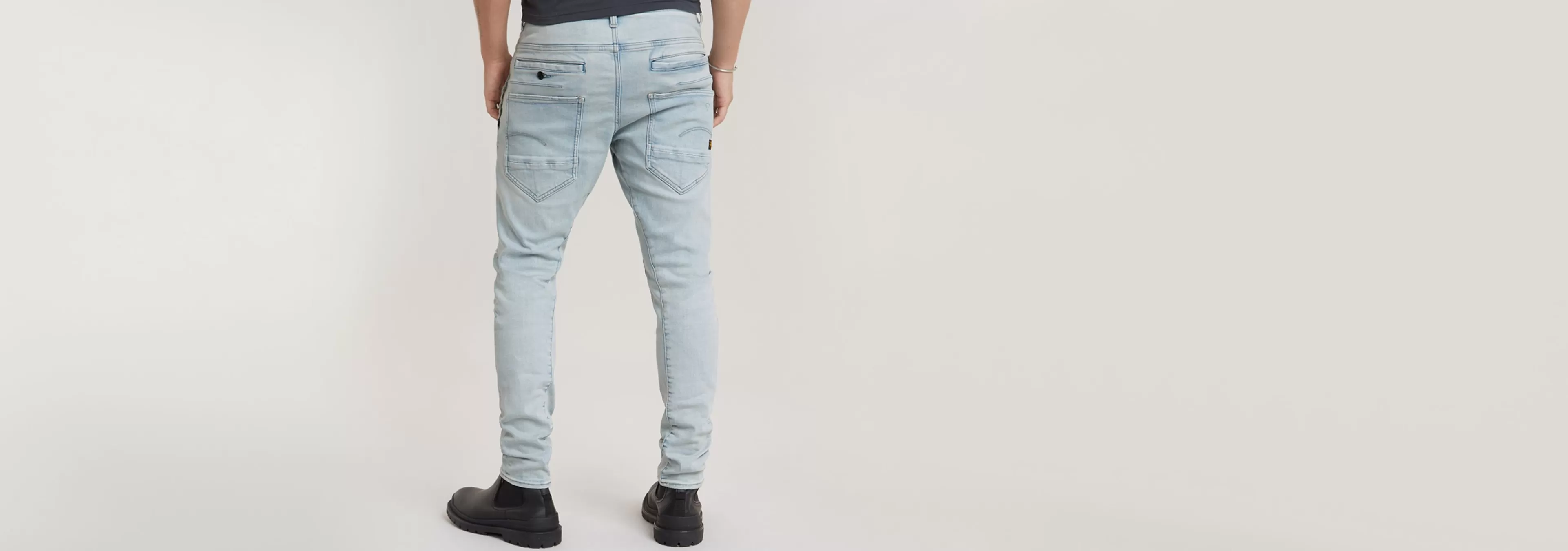 Clearance G-Star D-Staq 3D Slim Jeans sun faded bluejay destroyed