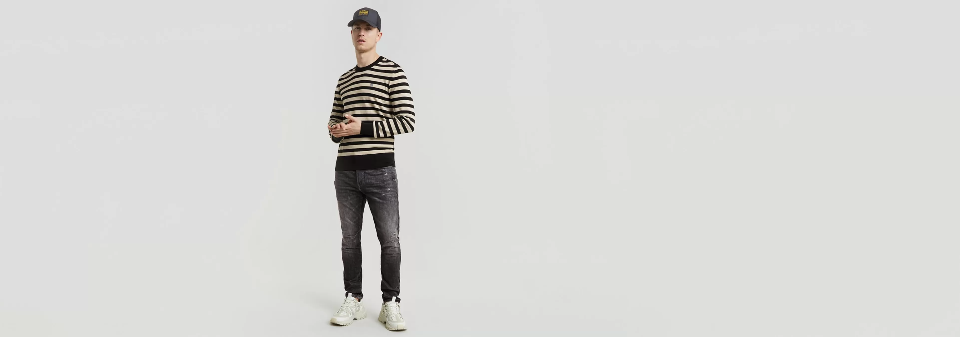 Best G-Star D-Staq 3D Slim Jeans worn in vulcanic ash restored