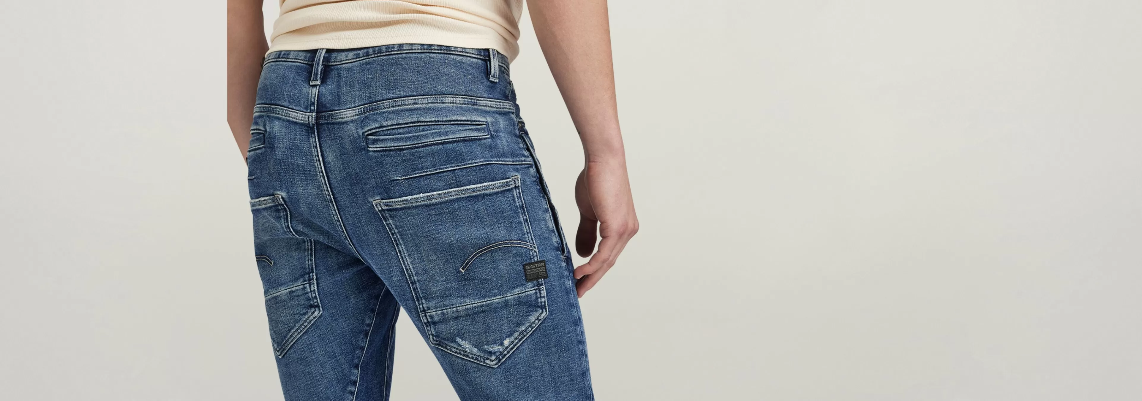 Best G-Star D-Staq 3D Slim Jeans antique faded orinoco blue destroyed