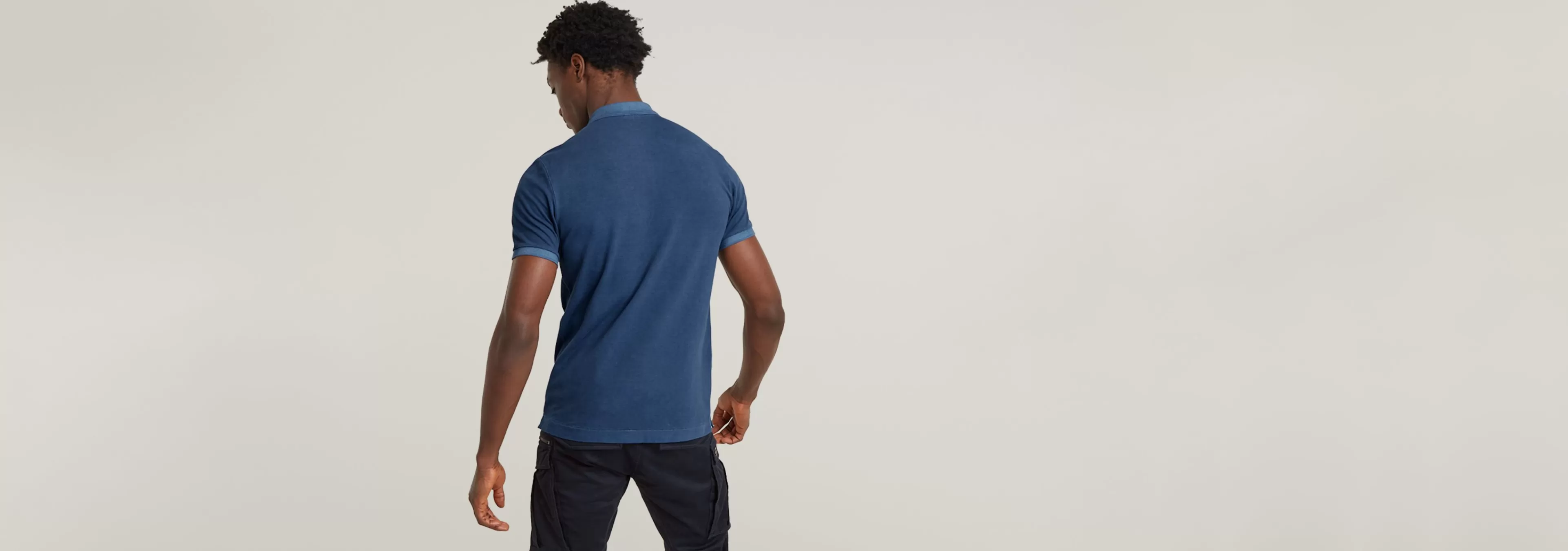 Fashion G-Star Dunda Overdyed Slim Polo dk sea blue gd