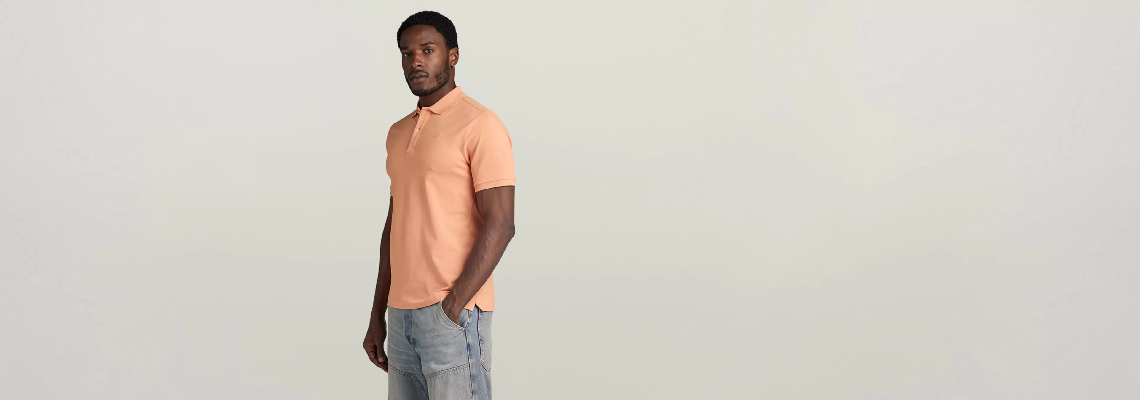New G-Star Dunda Slim Polo peach bloom