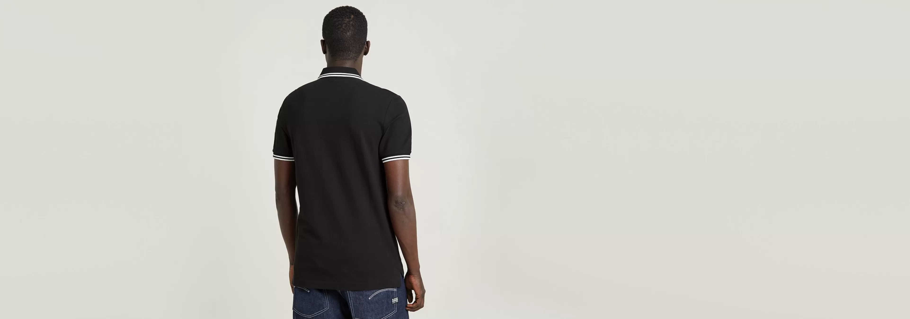 Fashion G-Star Dunda Slim Stripe Polo dark black