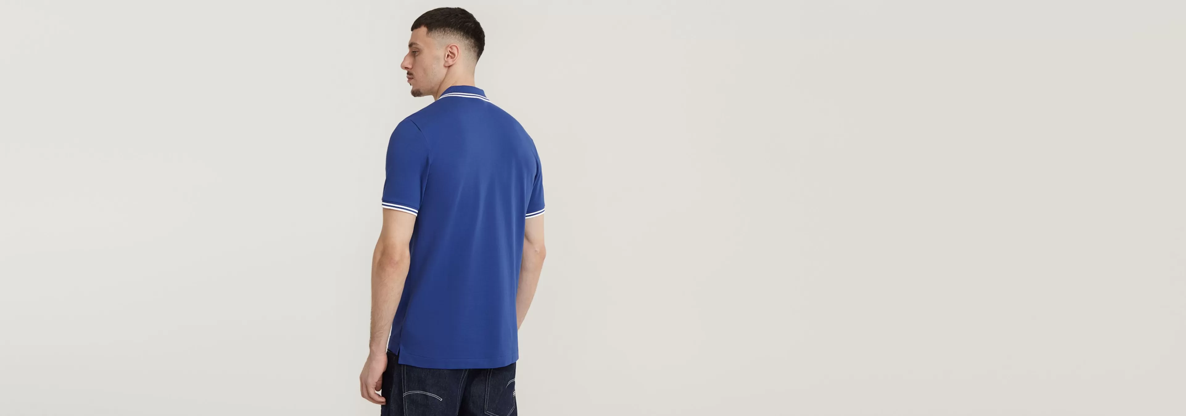 Hot G-Star Dunda Slim Stripe Polo Radar Blue