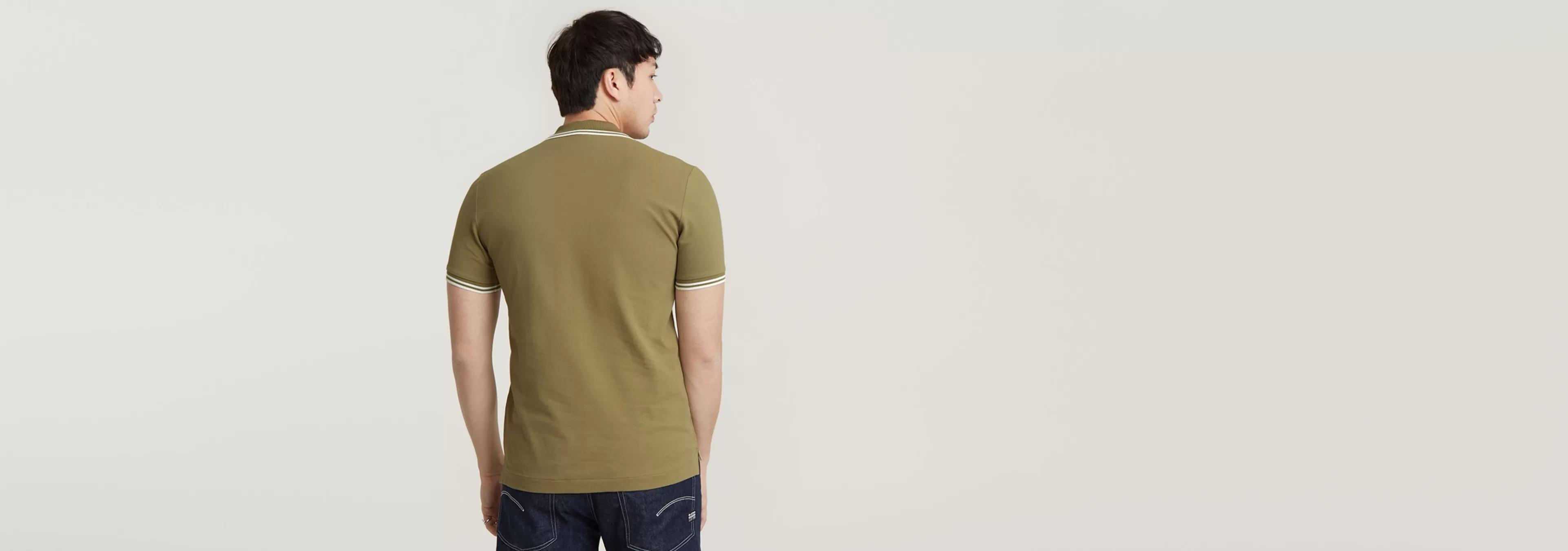 Store G-Star Dunda Slim Stripe Polo ensis green