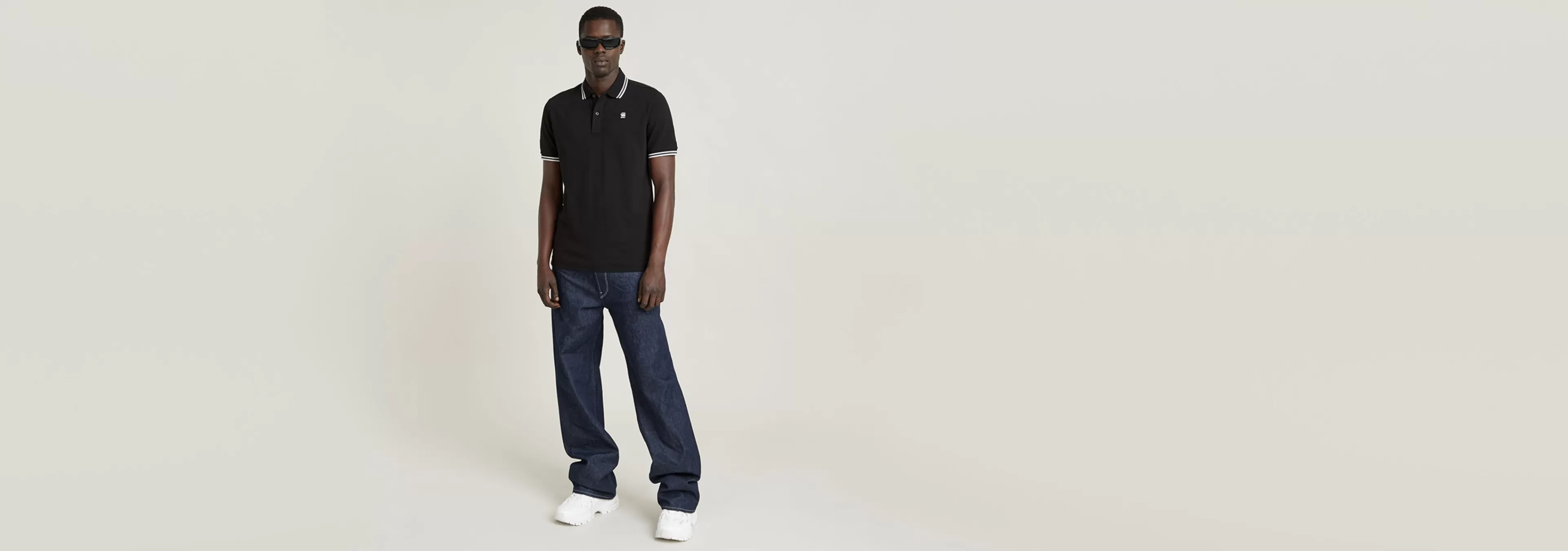Fashion G-Star Dunda Slim Stripe Polo dark black