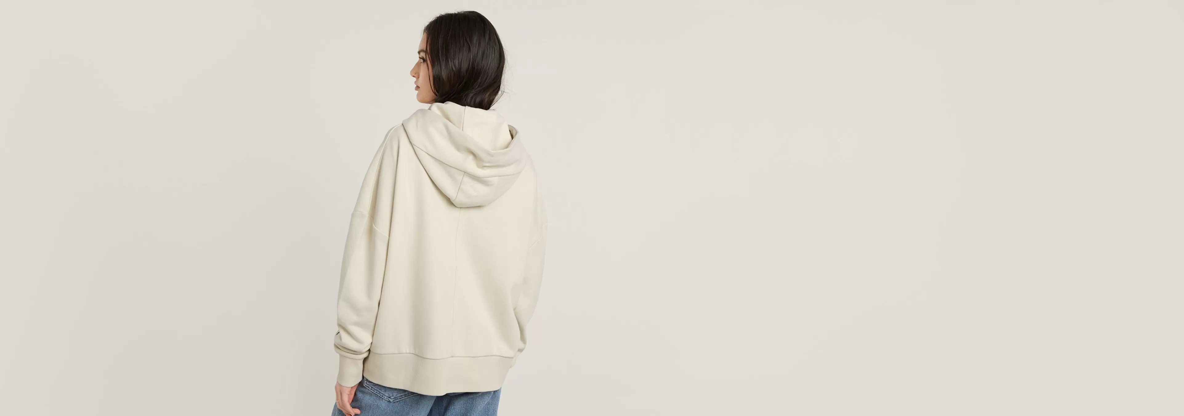 Flash Sale G-Star Embro Print Oversized Hoodie Chalk